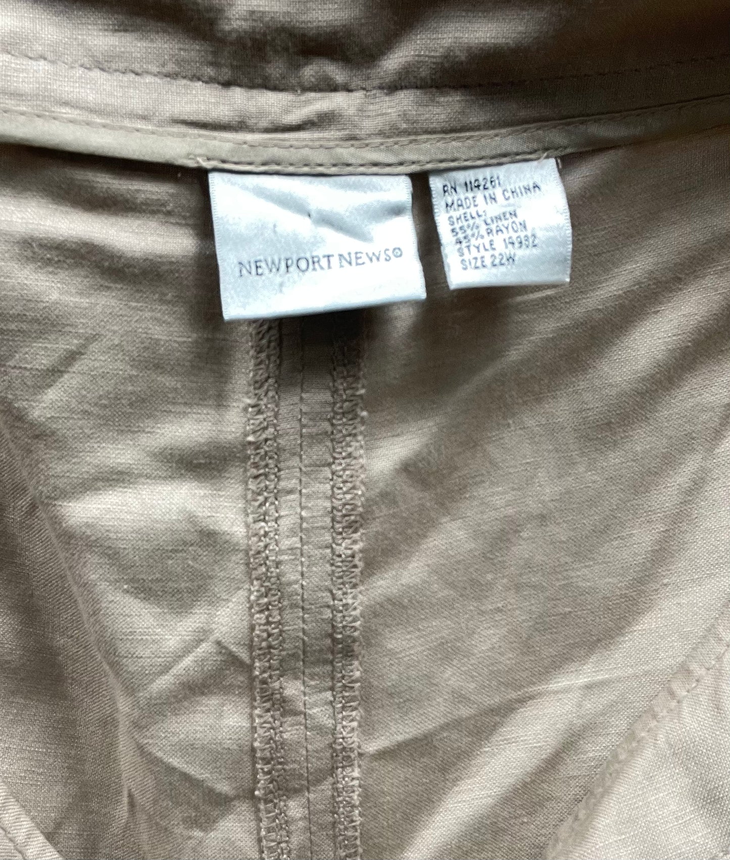 Vintage Linen Blend Maxi Skirt sz 18/20