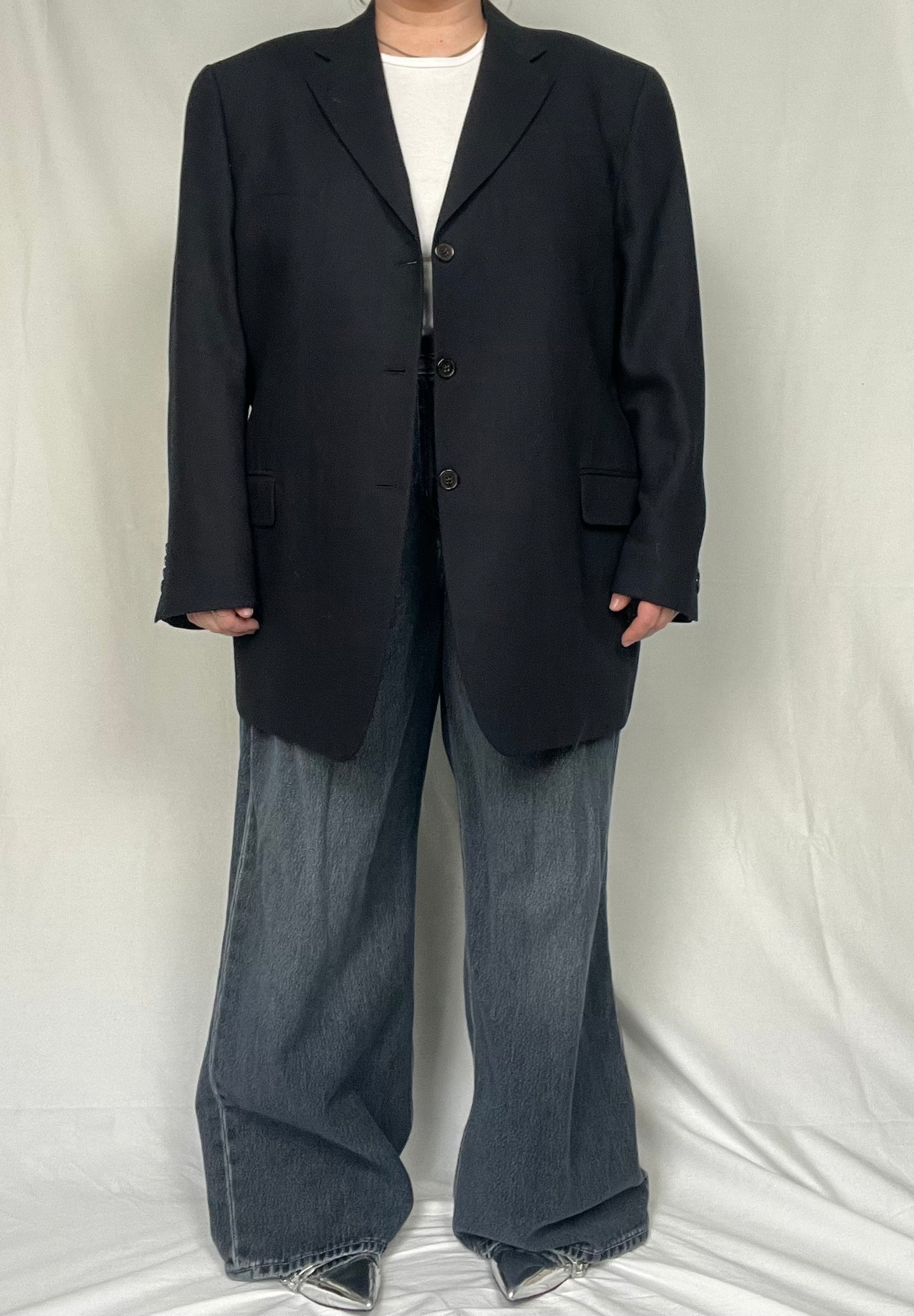 Vintage Joseph Abboud Dark Navy "Menswear" Blazer sz XL-2XL