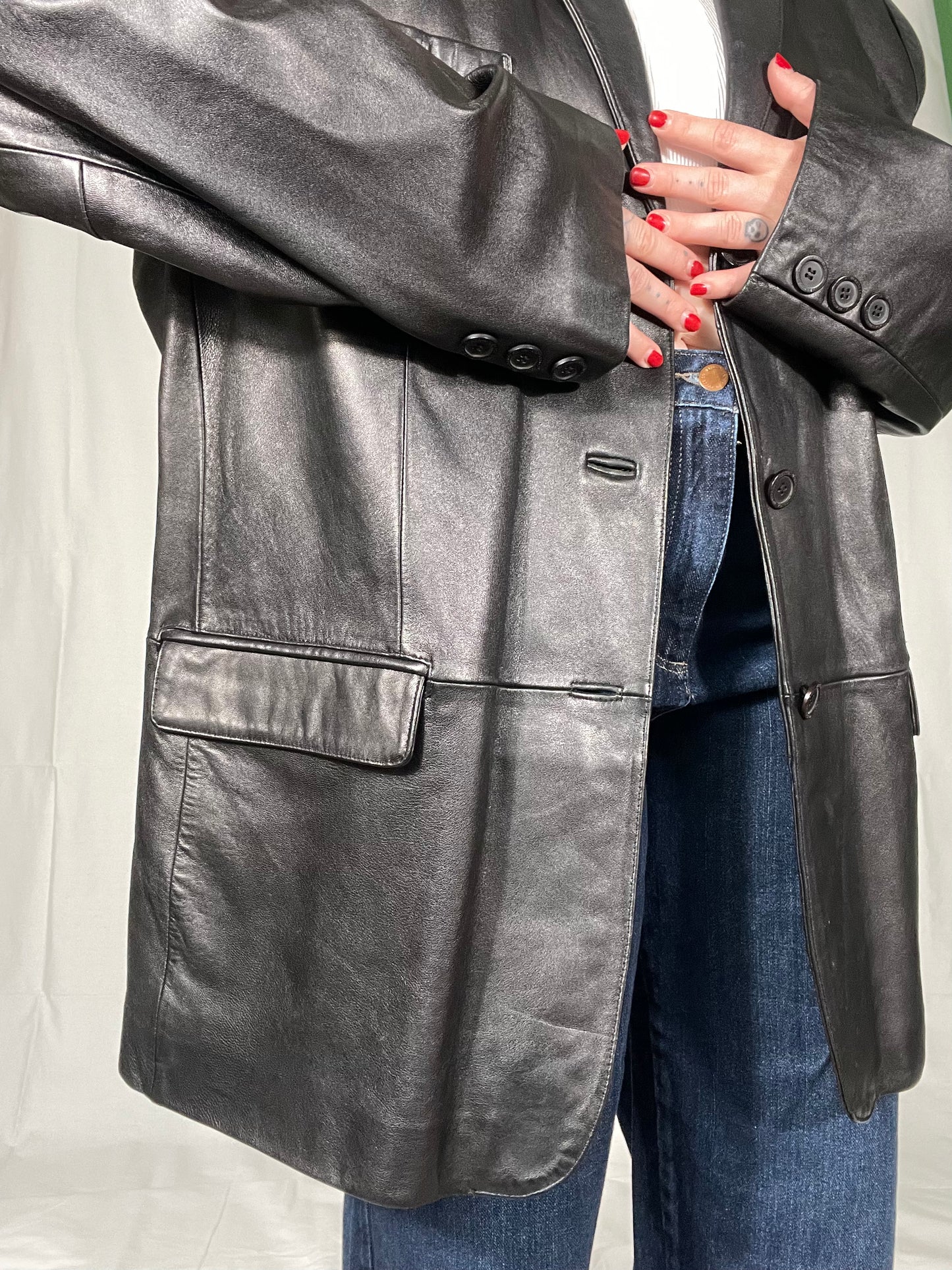 Vintage “Menswear” Leather Jacket