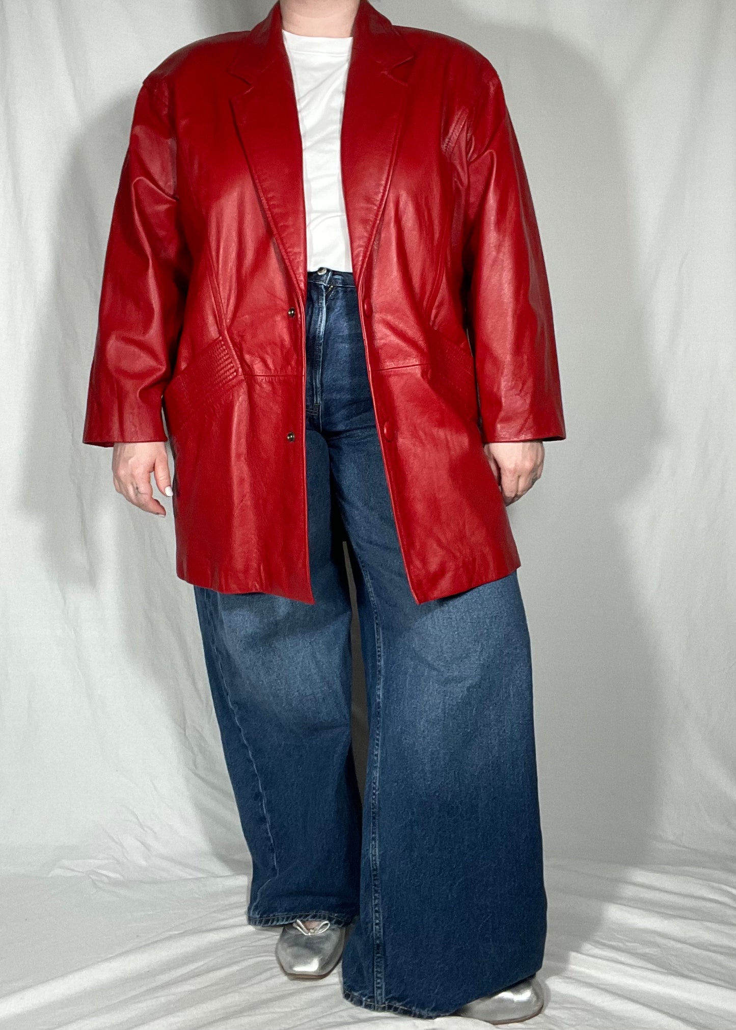 Vintage Red Leather Jacket