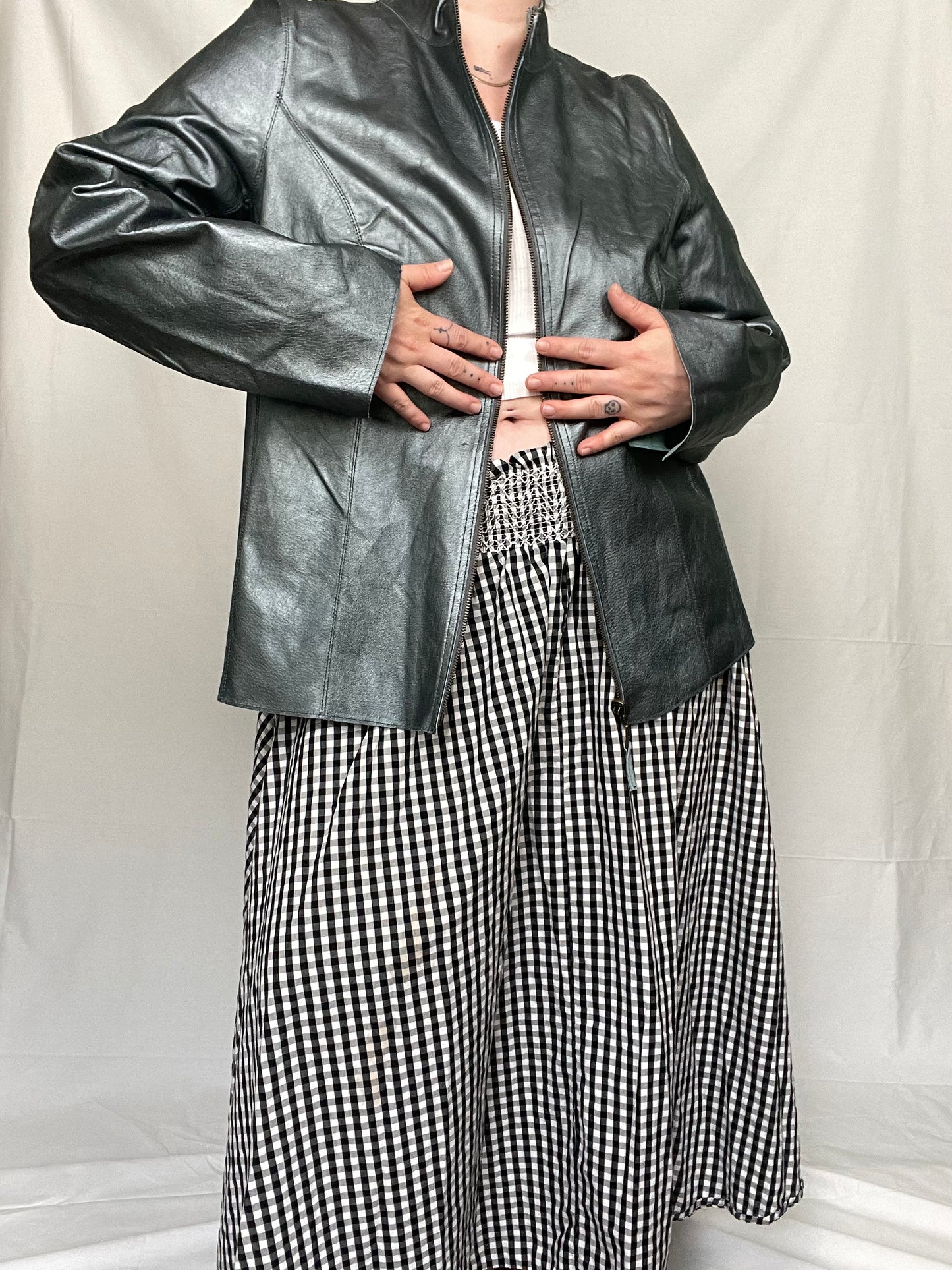 Retro Reversible Lightweight Leather Jacket