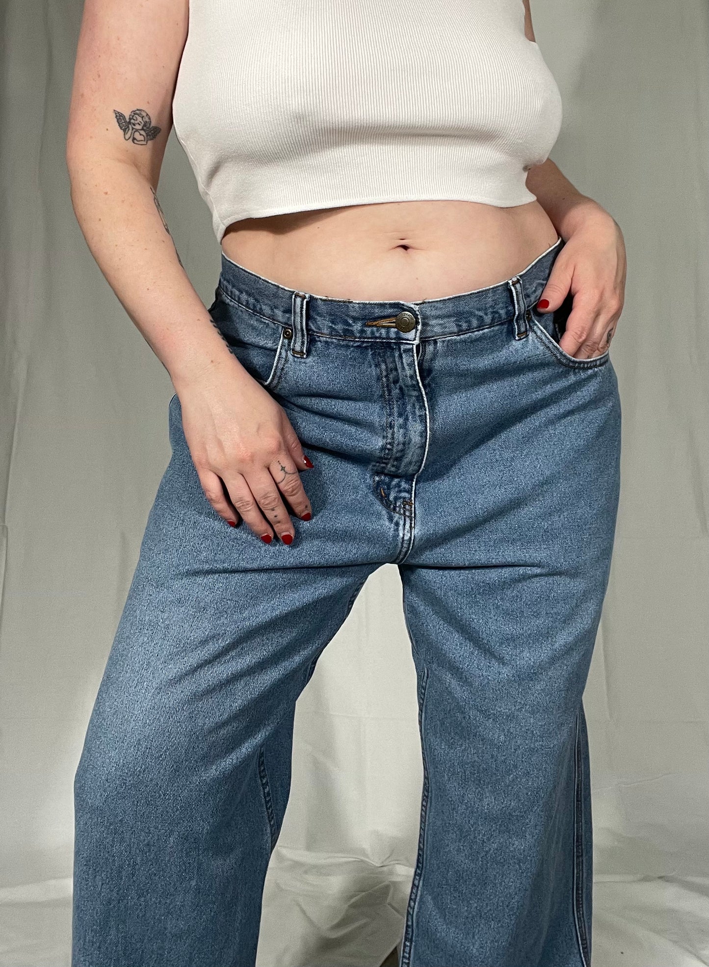 Retro Y2K Wolverine Baggy Denim Pant Bottom