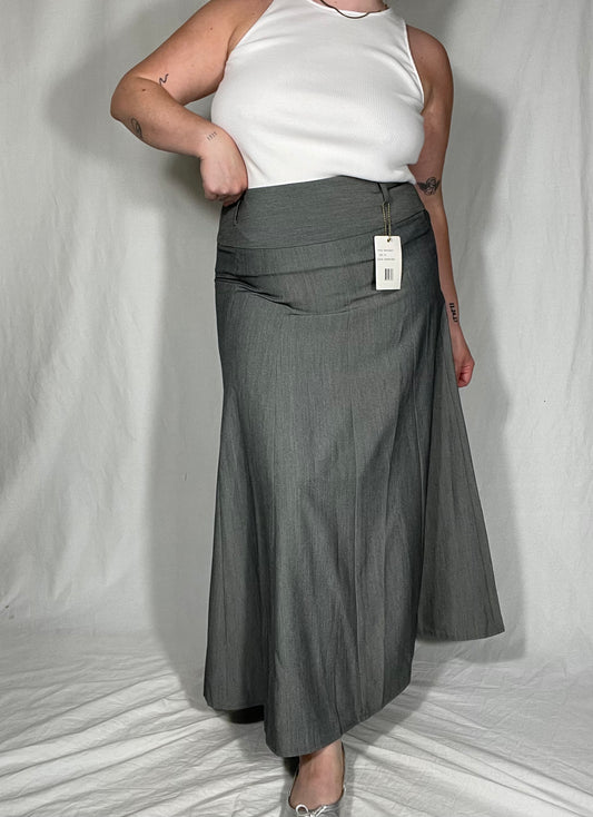 NWT Retro Classic Gray Midi Skirt