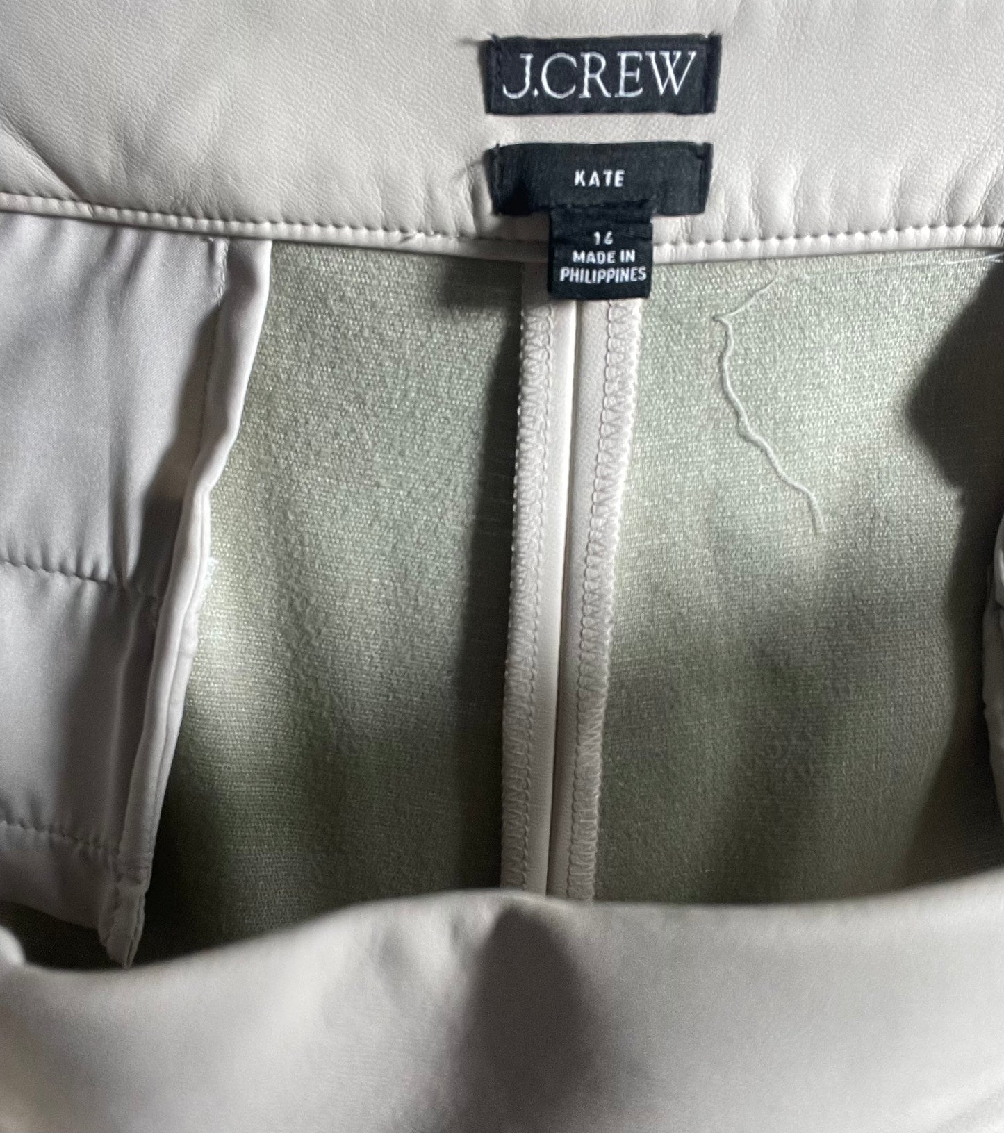 J. Crew Pleather Straight Leg Pant