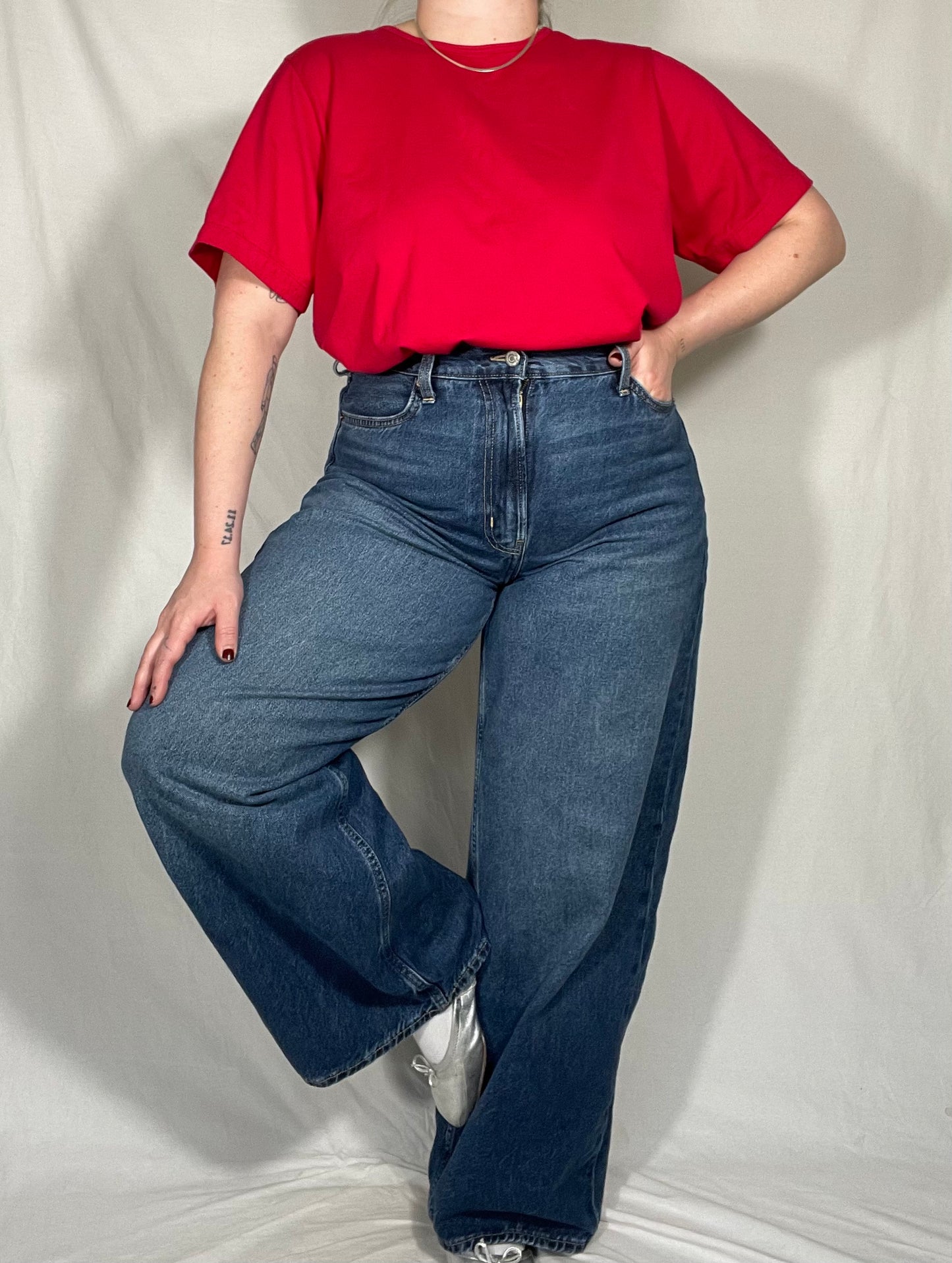 Retro Classic Red Short Sleeve Top