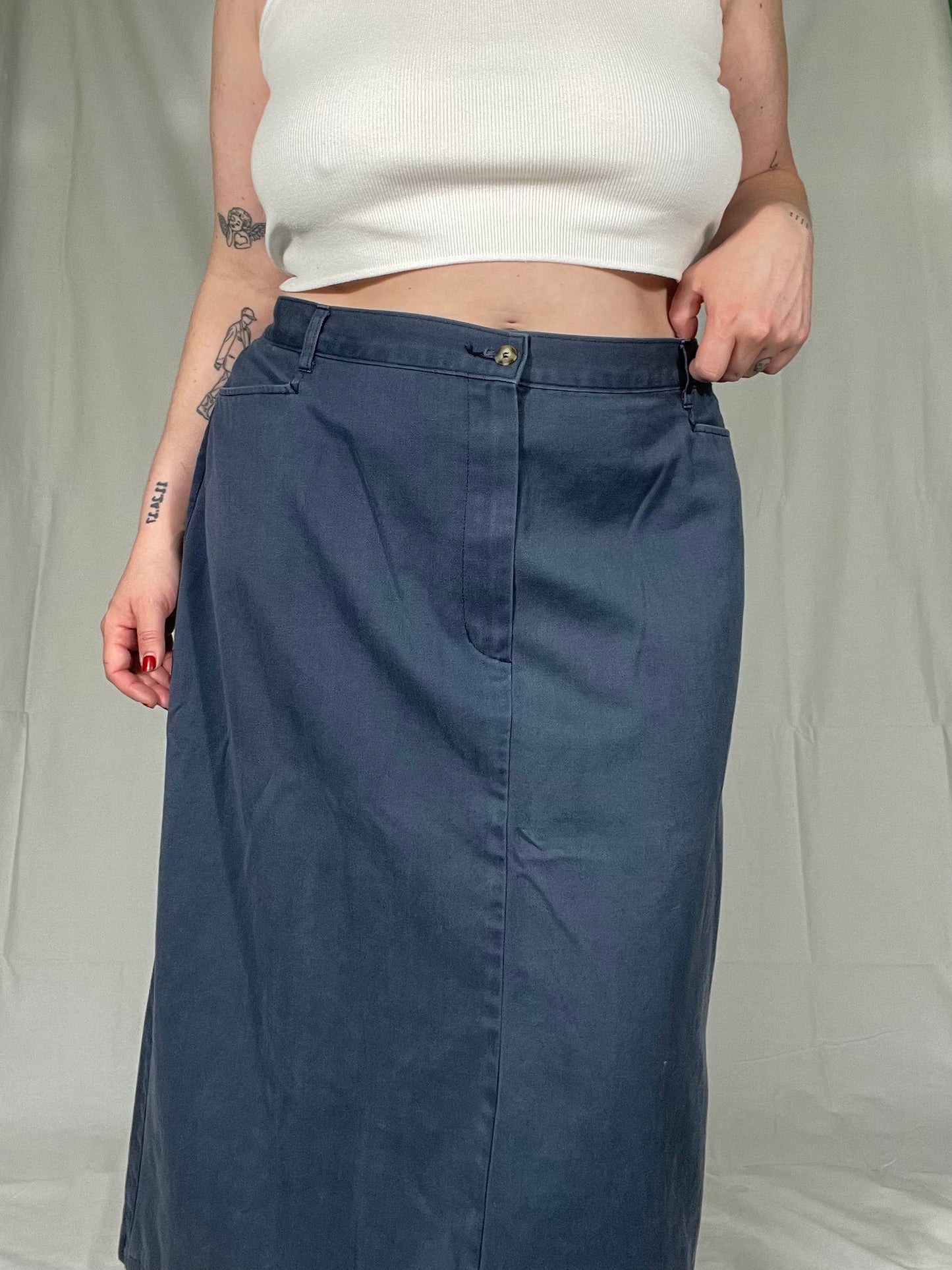 Vintage Cotton Midi Skirt