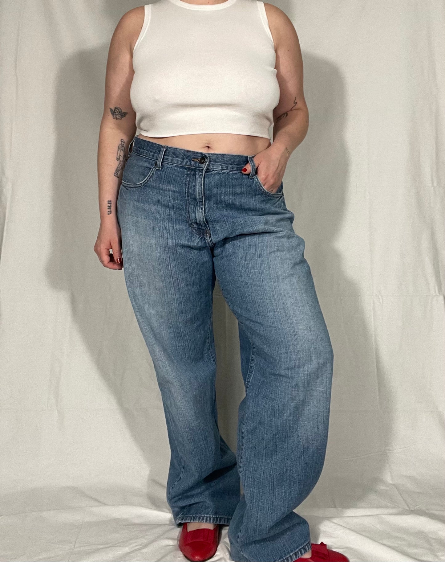 Vintage Calvin Klein Relaxed Straight Fit Denim Pant Bottom