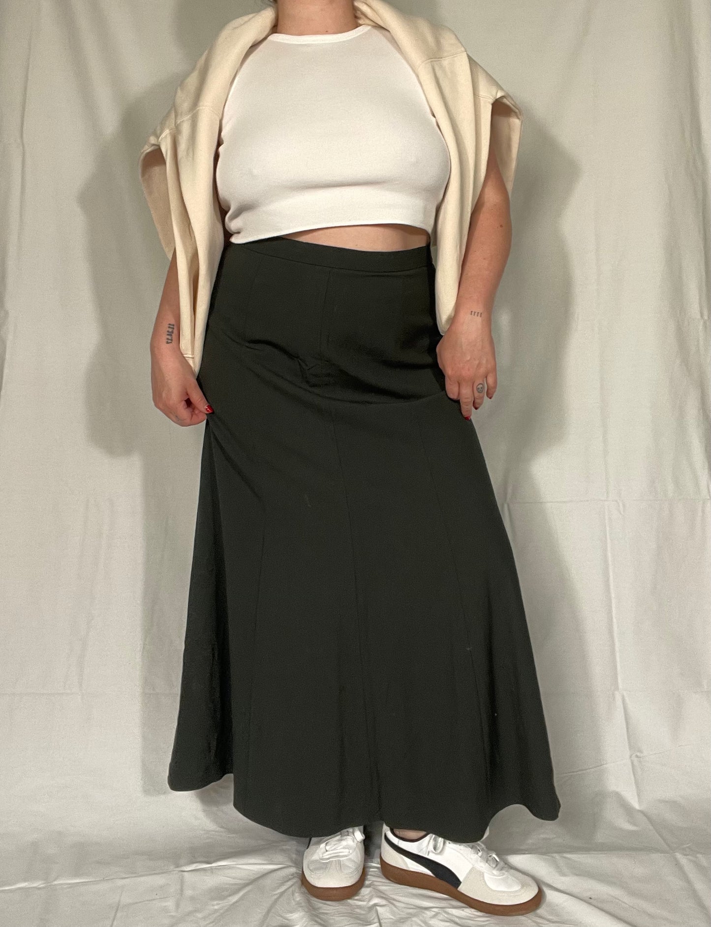 Vintage Jones NY Wool Blend Flowy Skirt