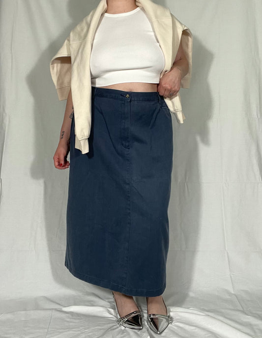 Vintage Cotton Midi Skirt