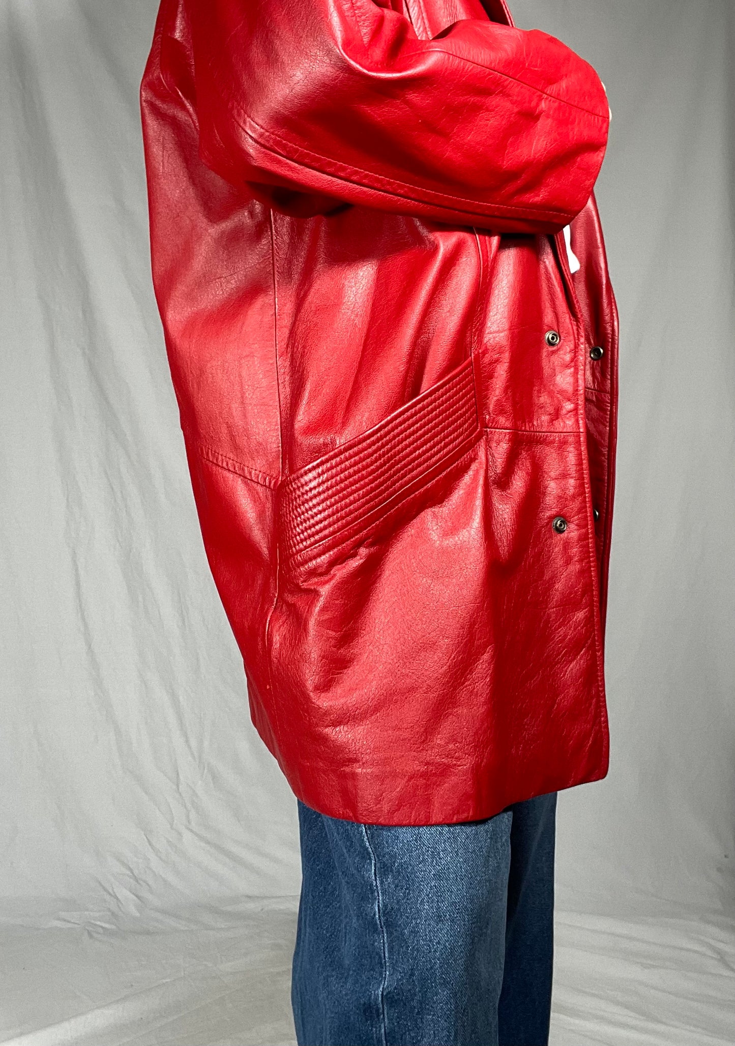 Vintage Red Leather Jacket