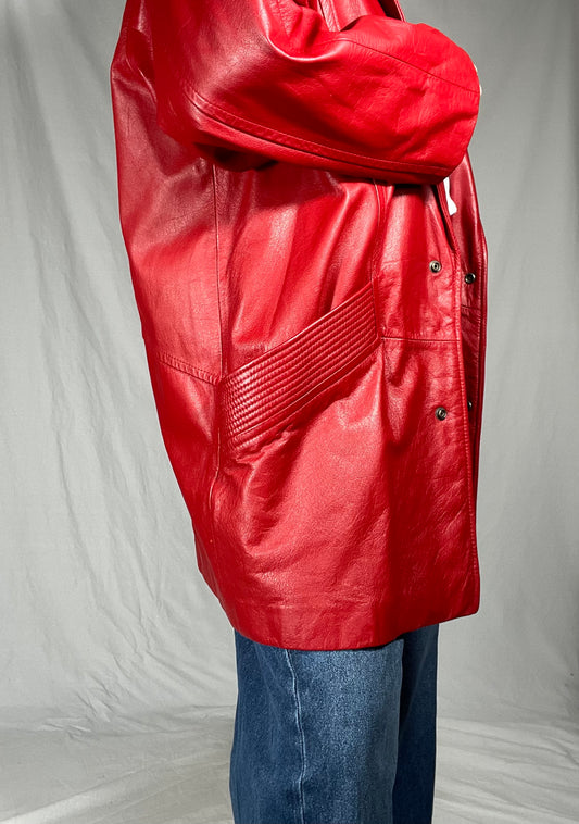 Vintage Red Leather Jacket