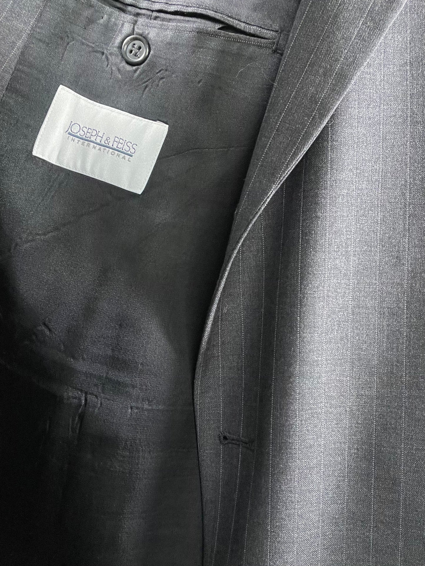 Gray Pinstripe Classic “Menswear” Suit Set