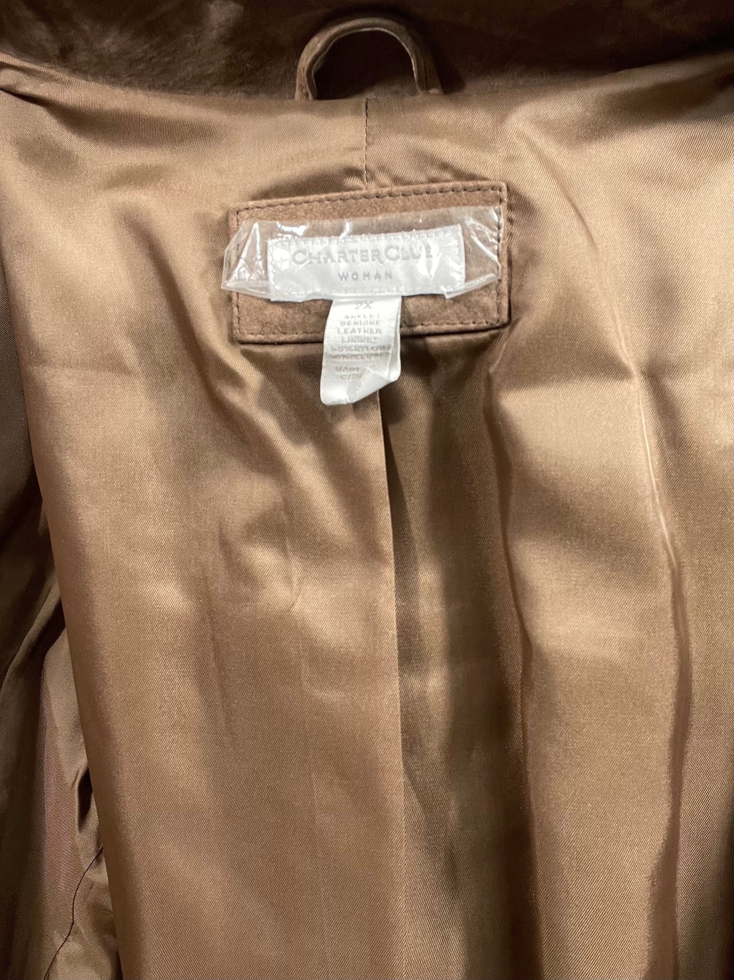 New Taupe Suede Leather Jacket