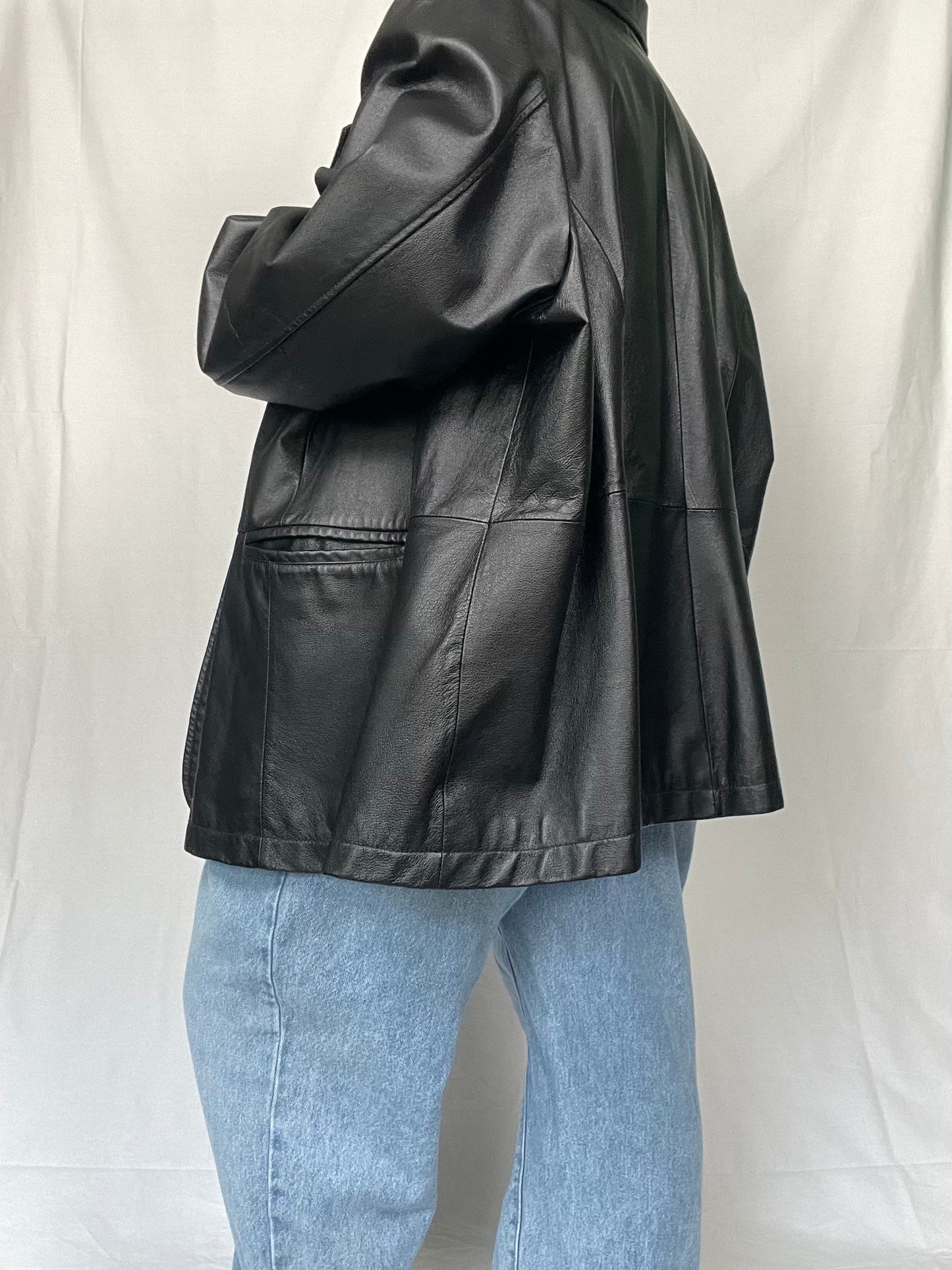 Vintage Maggie Barnes Black Leather Jacket