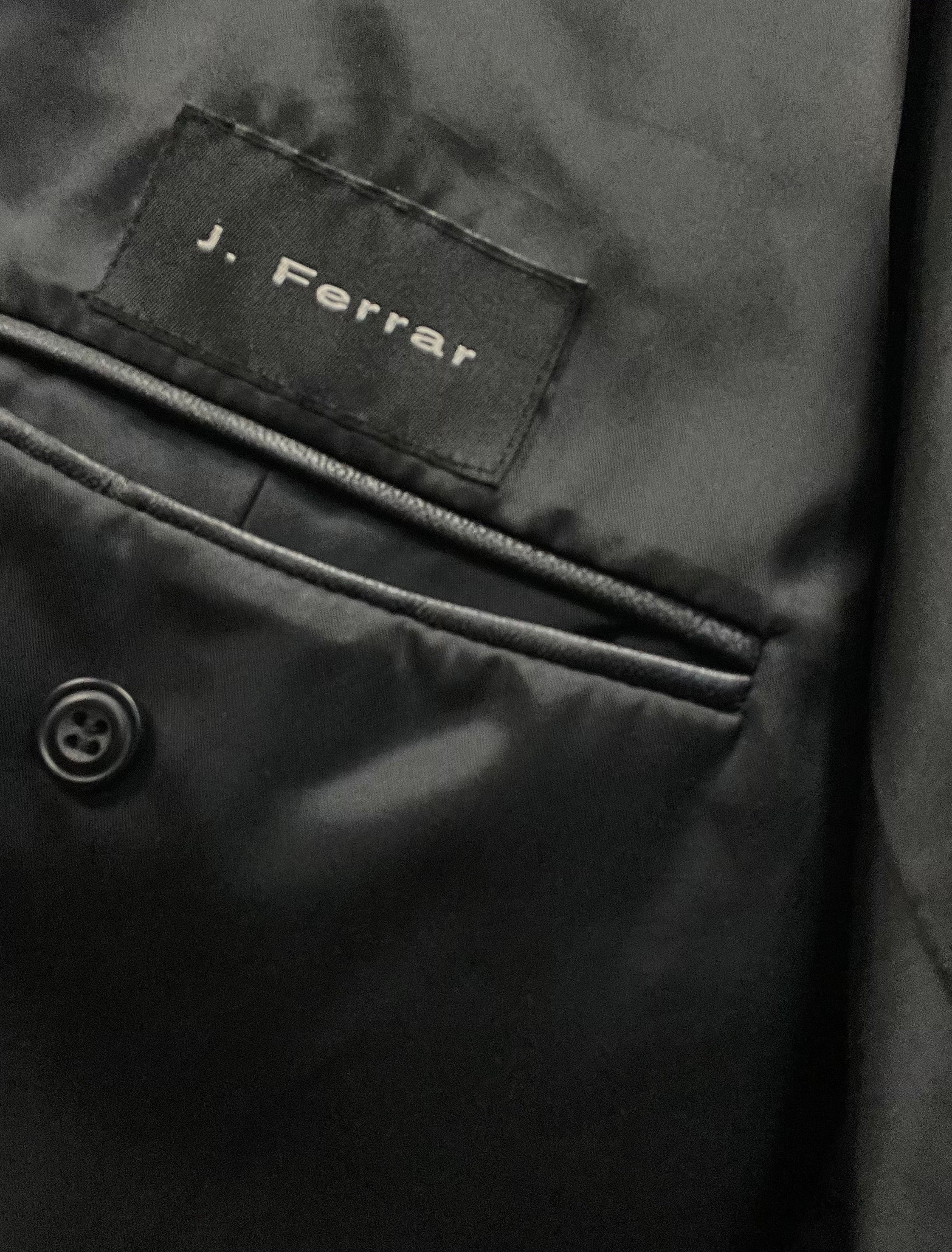 J. Ferrar Black Leather Blazer Jacket