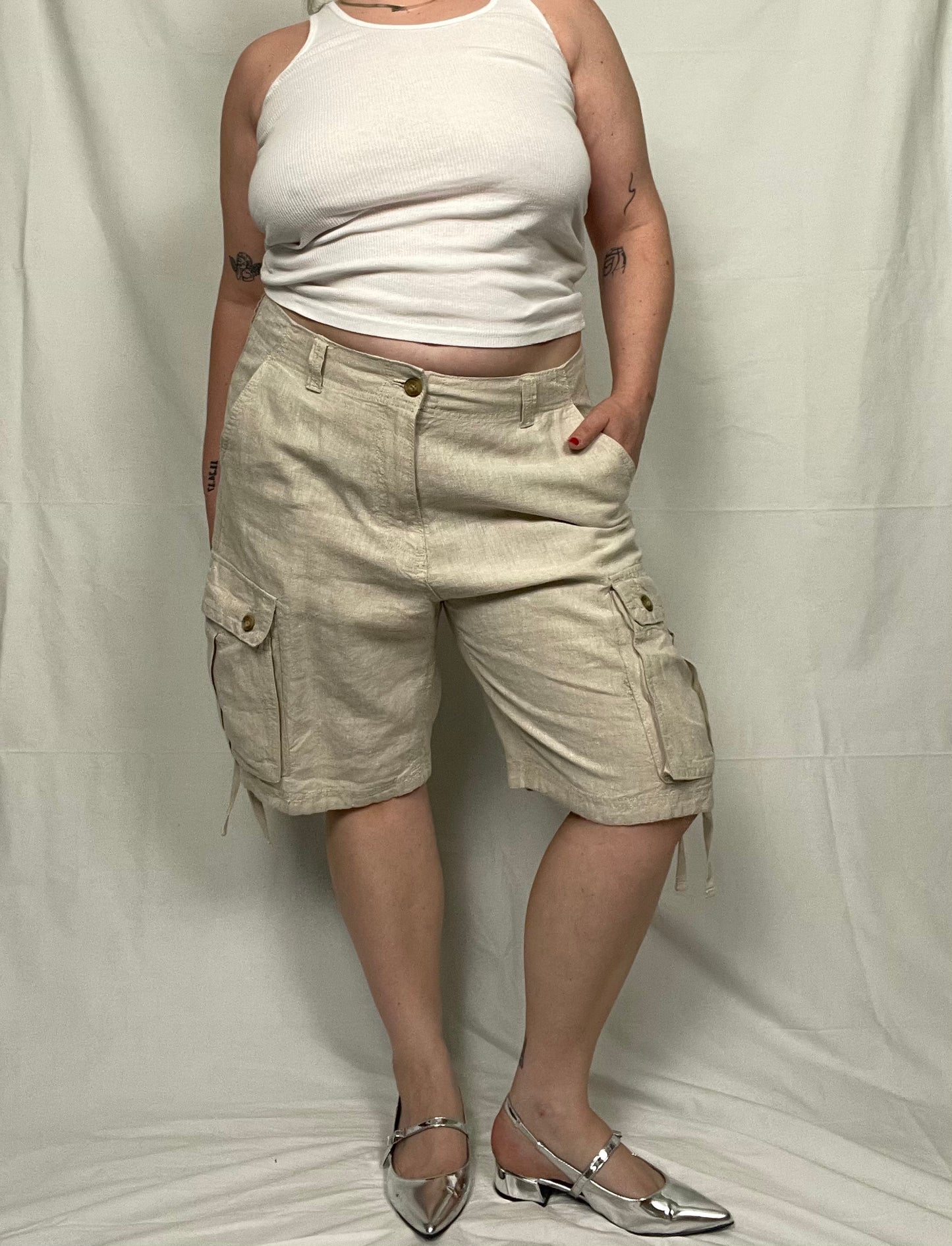 Retro 2012 Linen Cargo Short