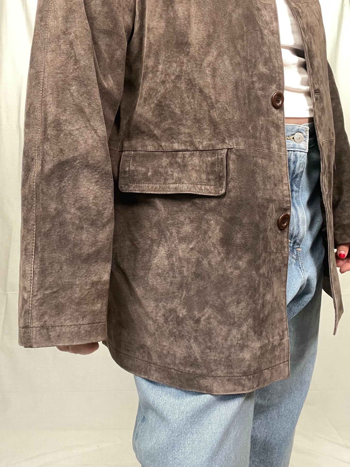 Retro Brown Suede Leather Jacket