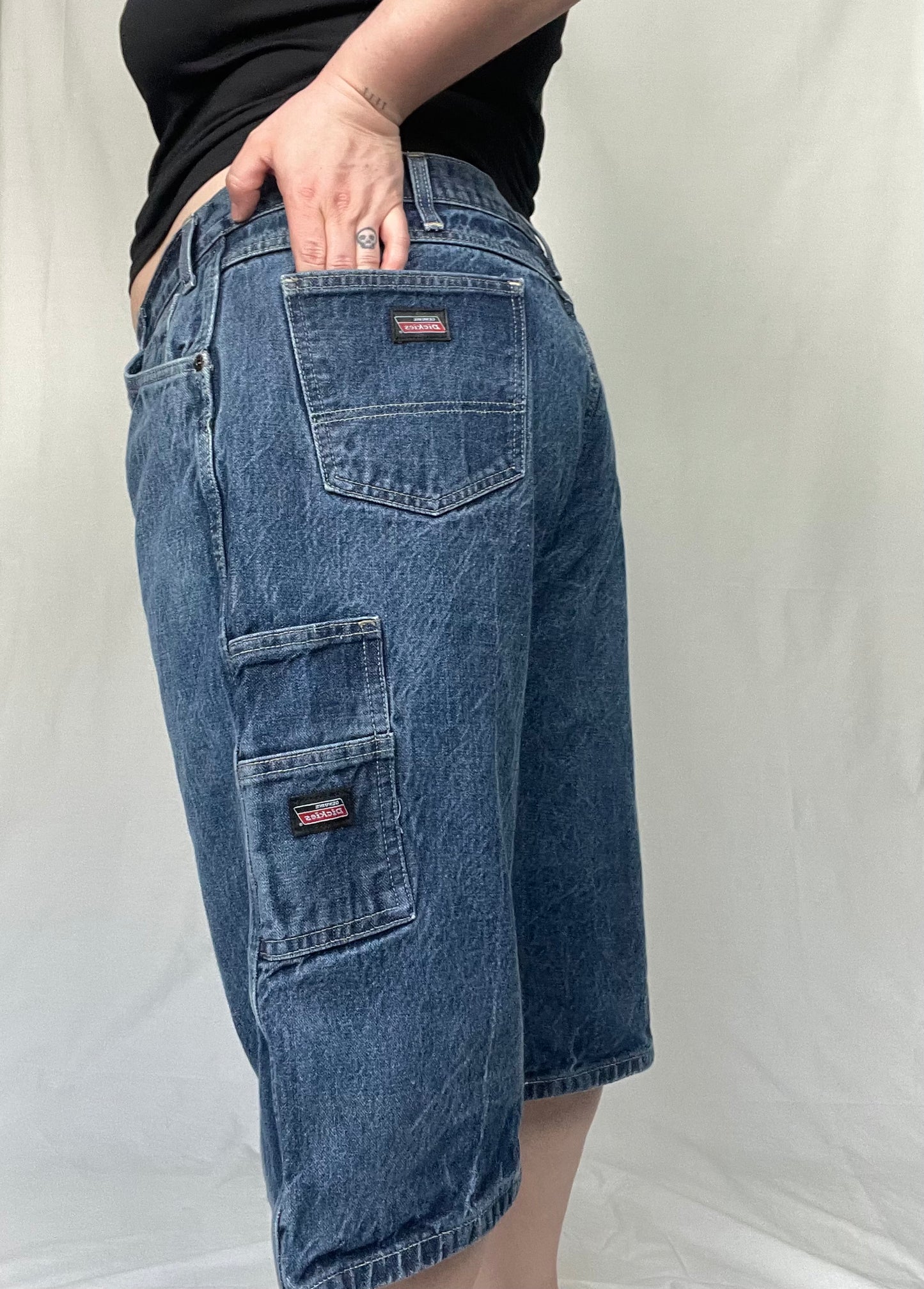 Retro Dickies Carpenter Style Denim Short sz 16/18