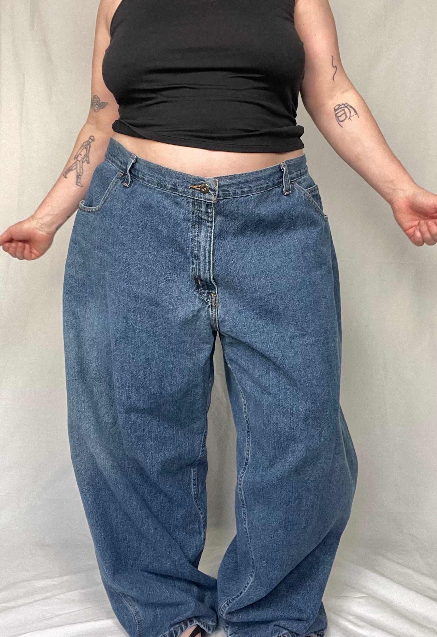 Vintage Medium Wash FG Baggy Carpenter Denim sz 22/24