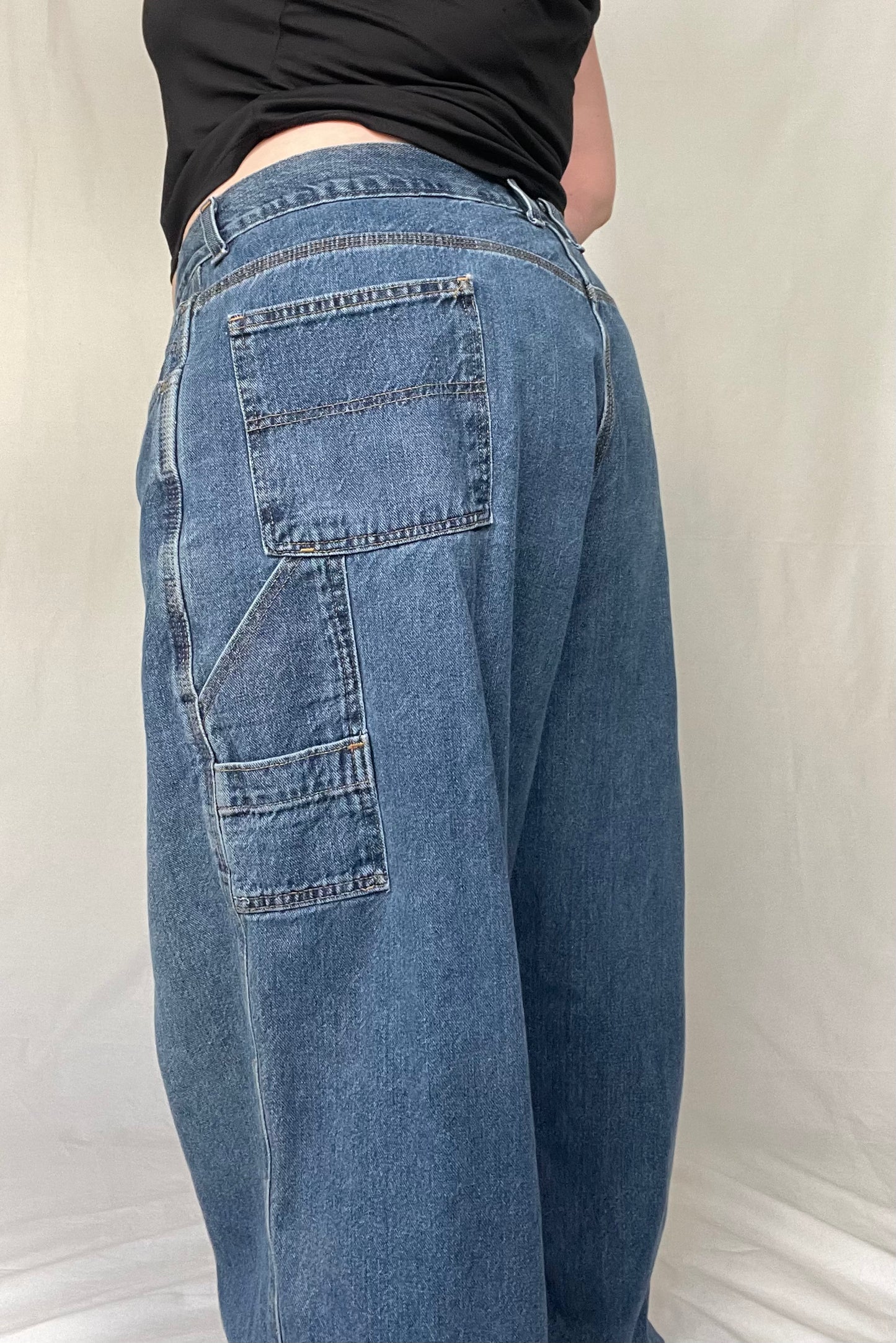 Vintage Medium Wash FG Baggy Carpenter Denim sz 22/24