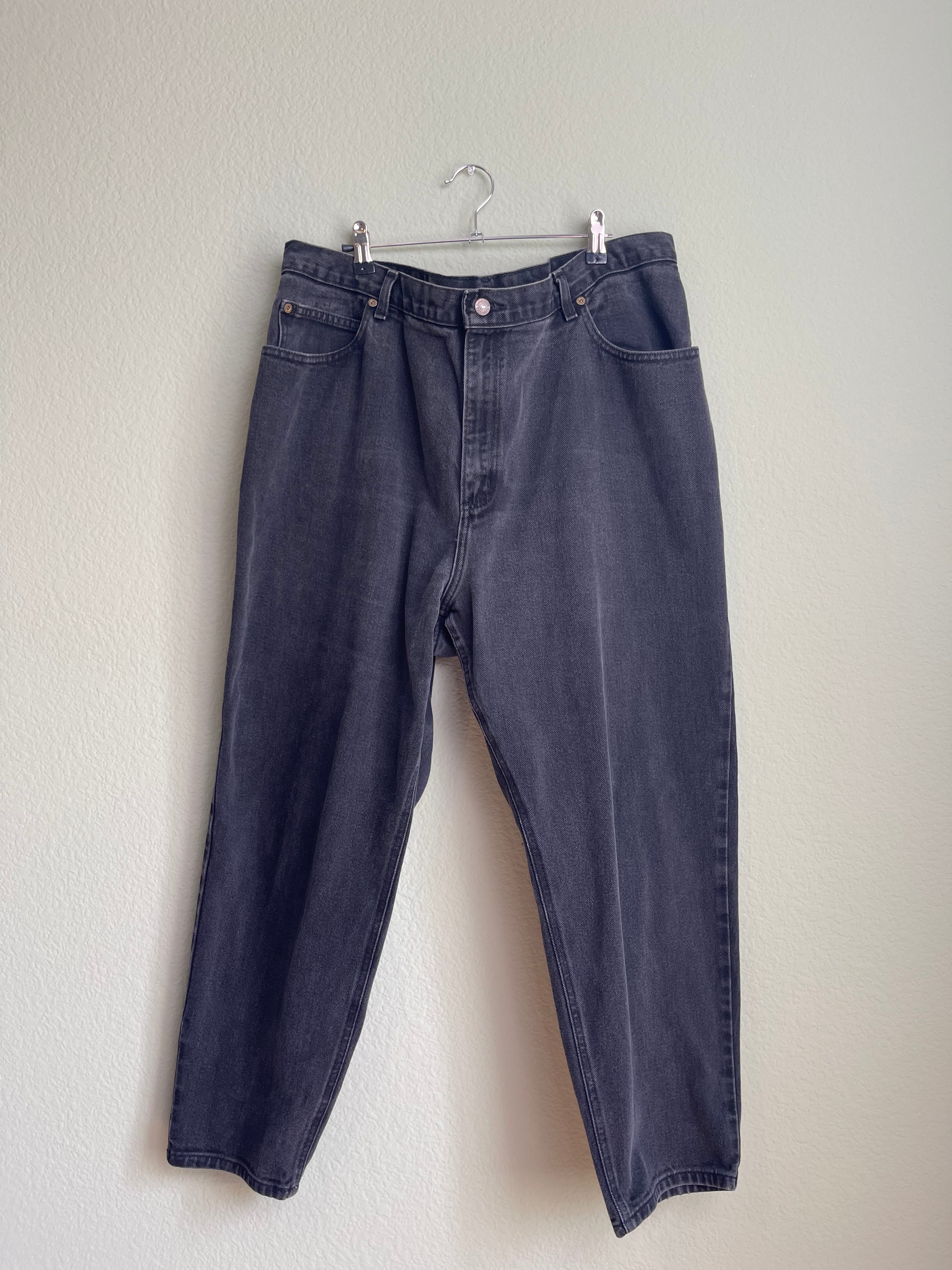 Vintage 90s Washed Black Denim sz 16-18