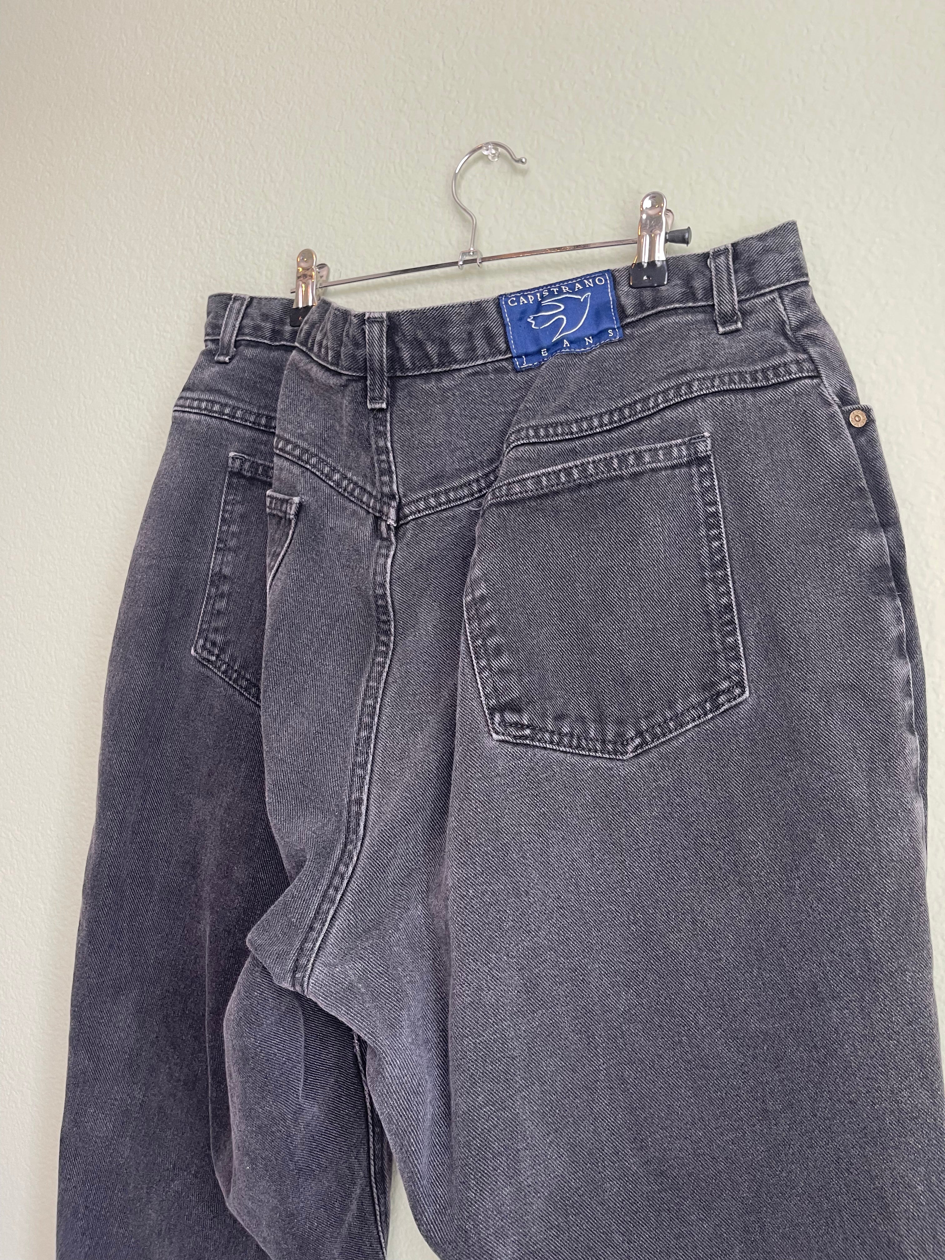 Vintage 90s Washed Black Denim sz 16-18