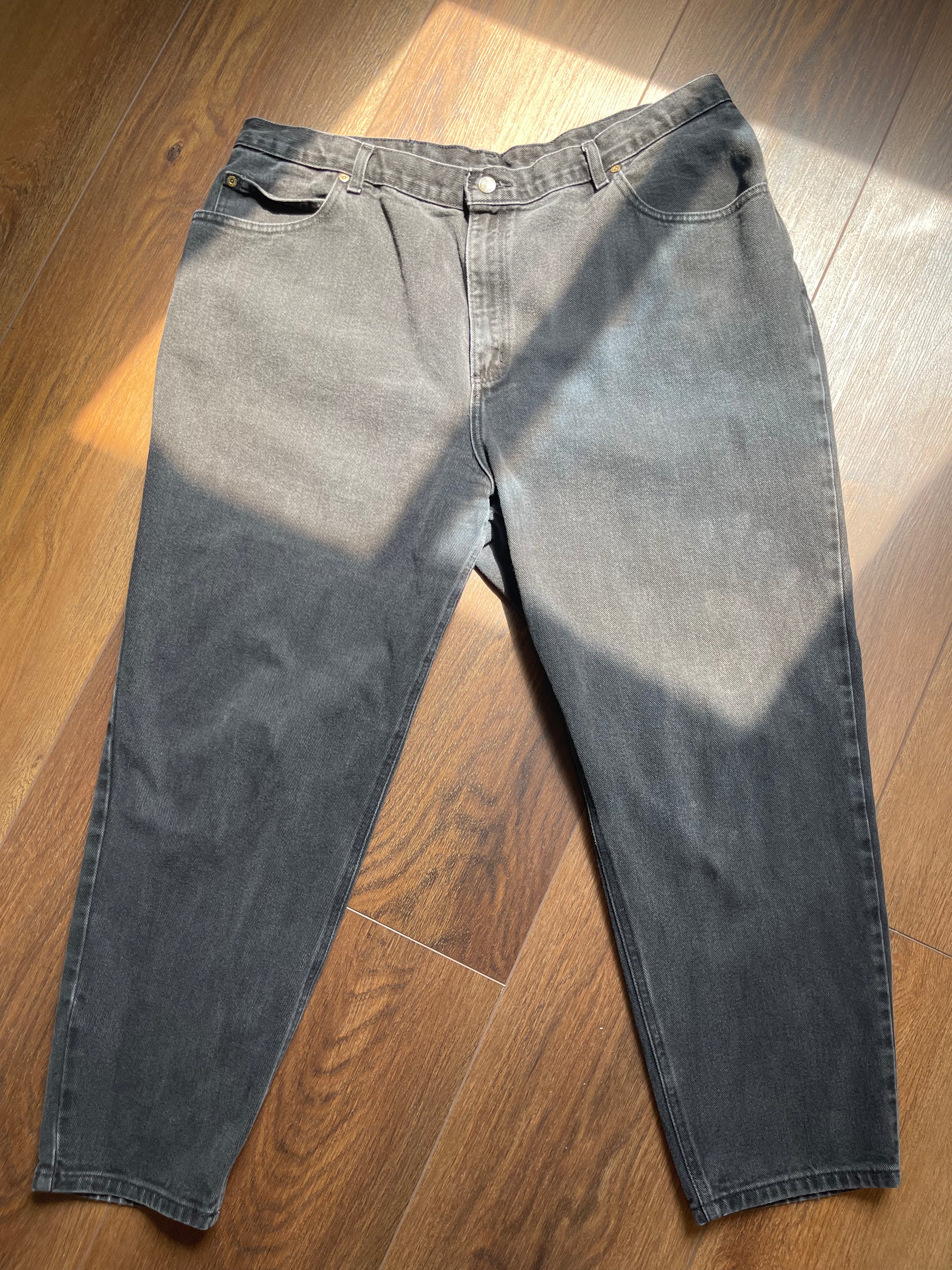 Vintage 90s Washed Black Denim sz 16-18