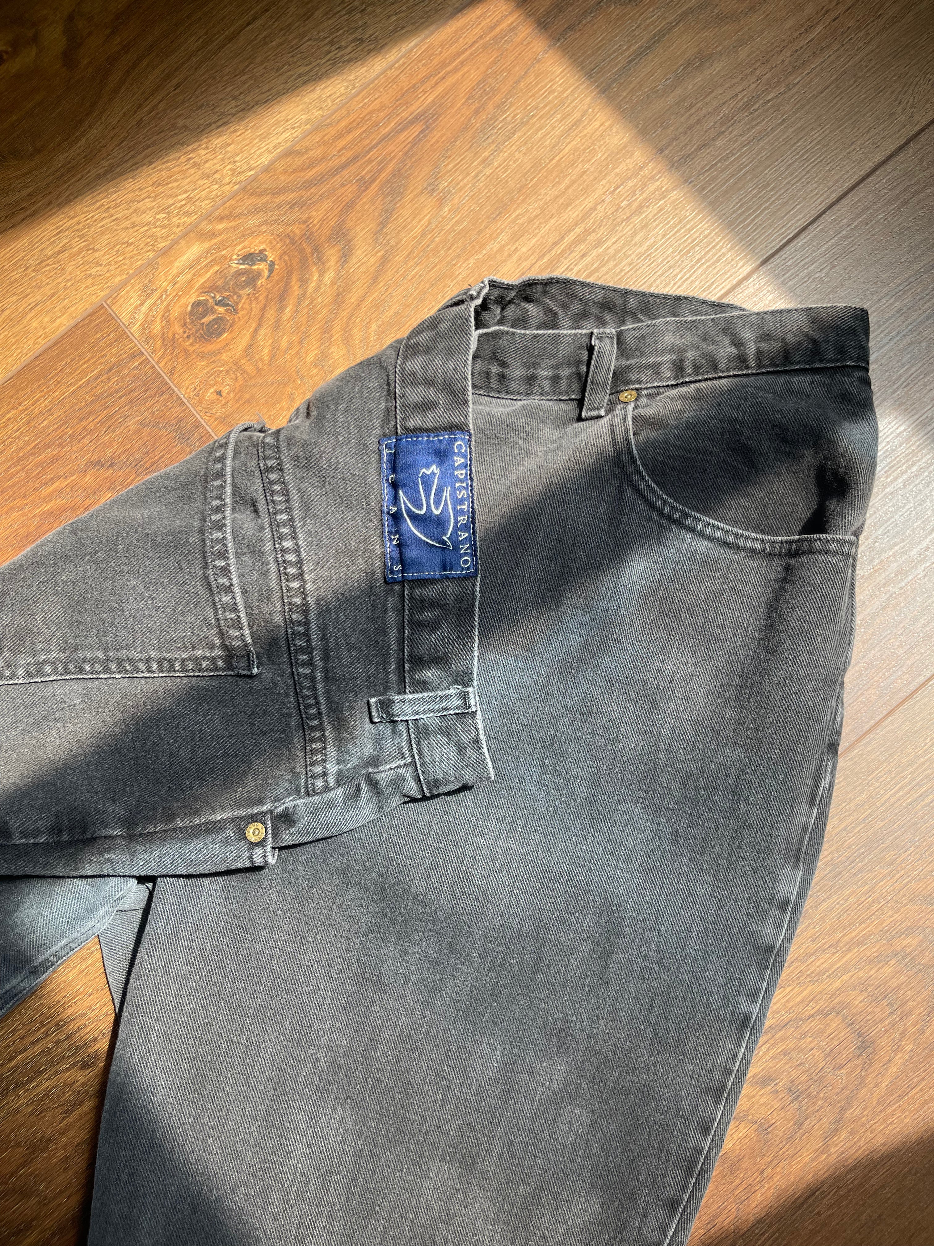 Vintage 90s Washed Black Denim sz 16-18
