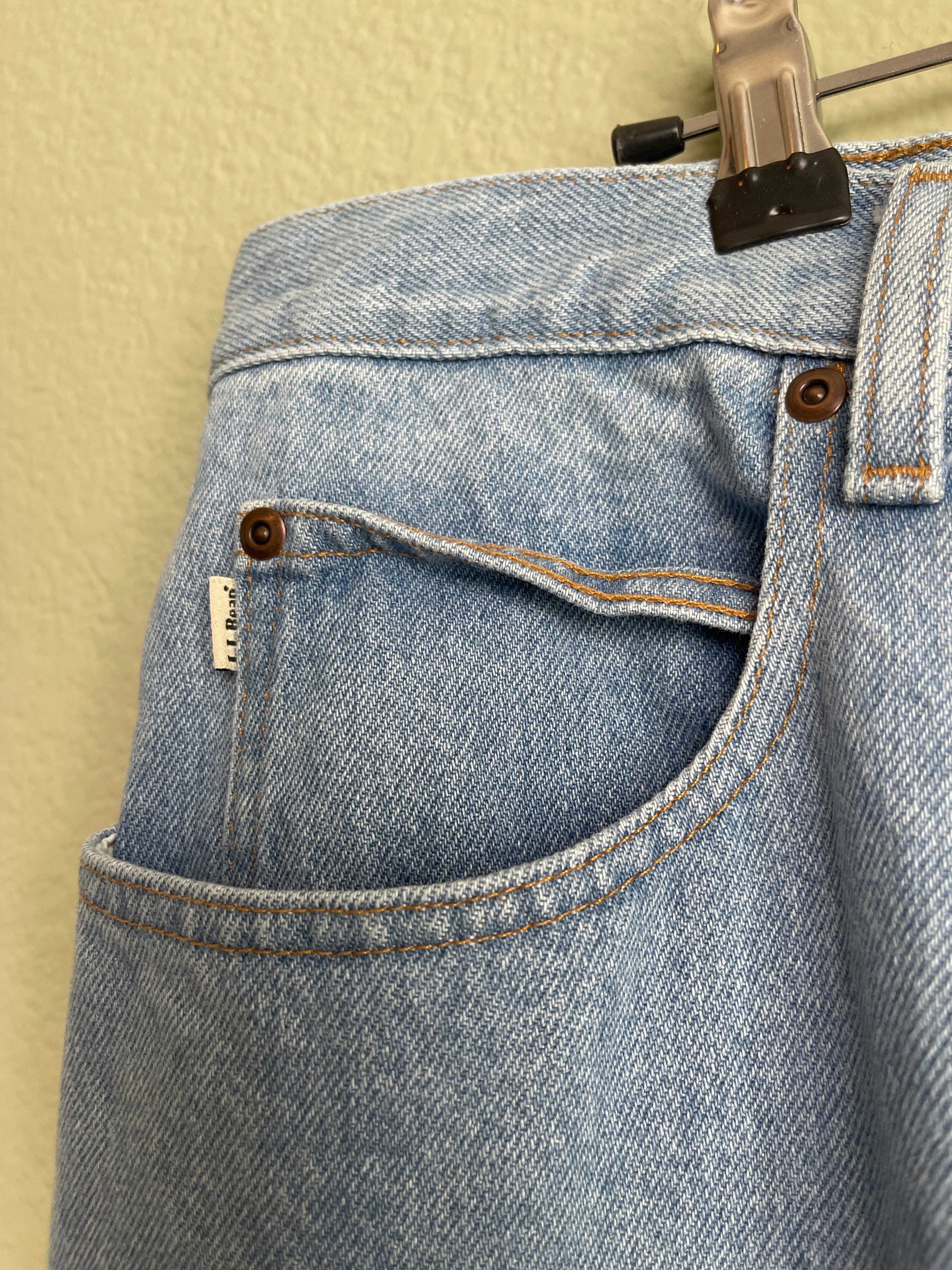 Vintage LLBean Relaxed Fit "Menswear" Denim sz 16