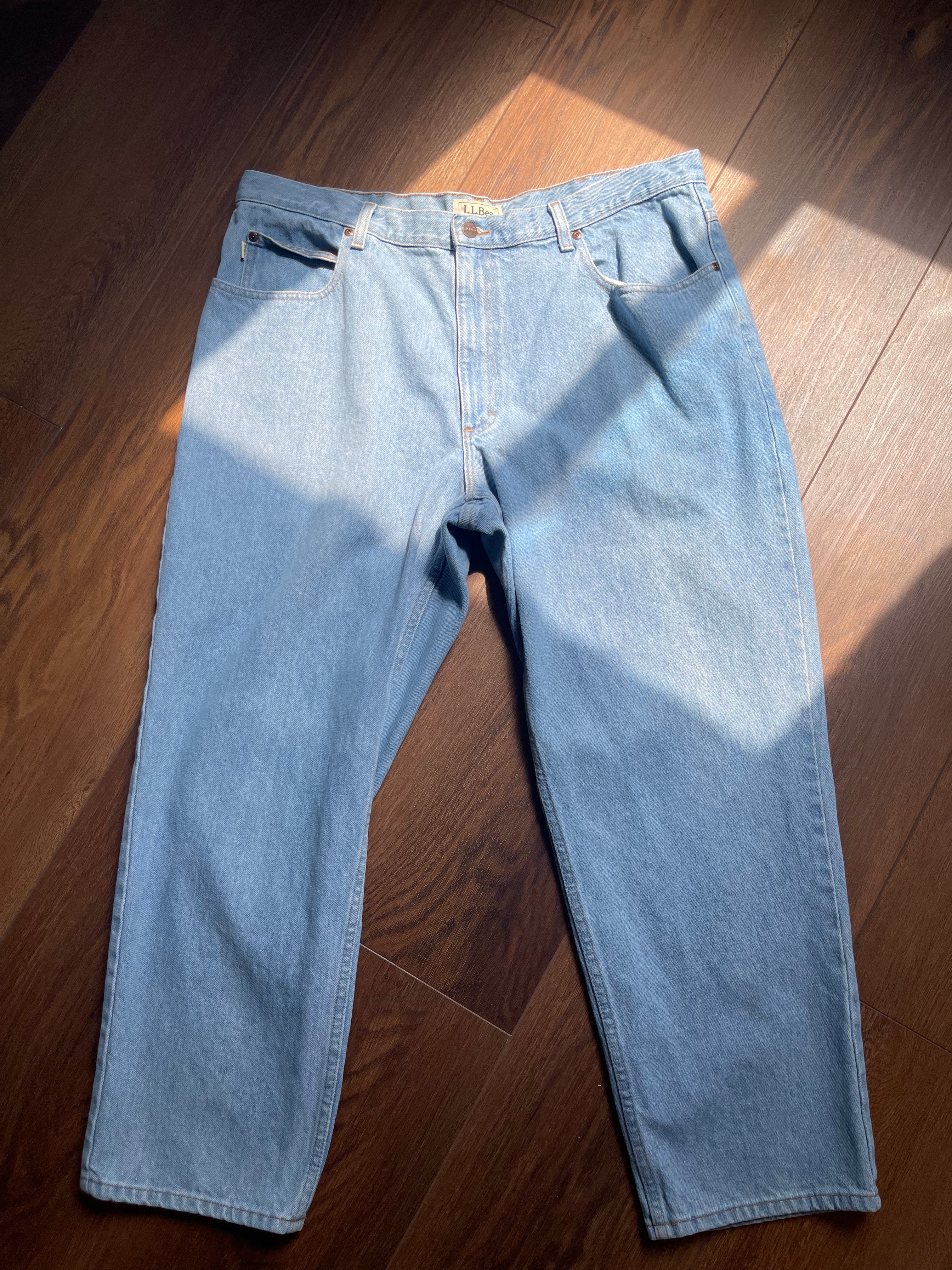 Vintage LLBean Relaxed Fit "Menswear" Denim sz 16