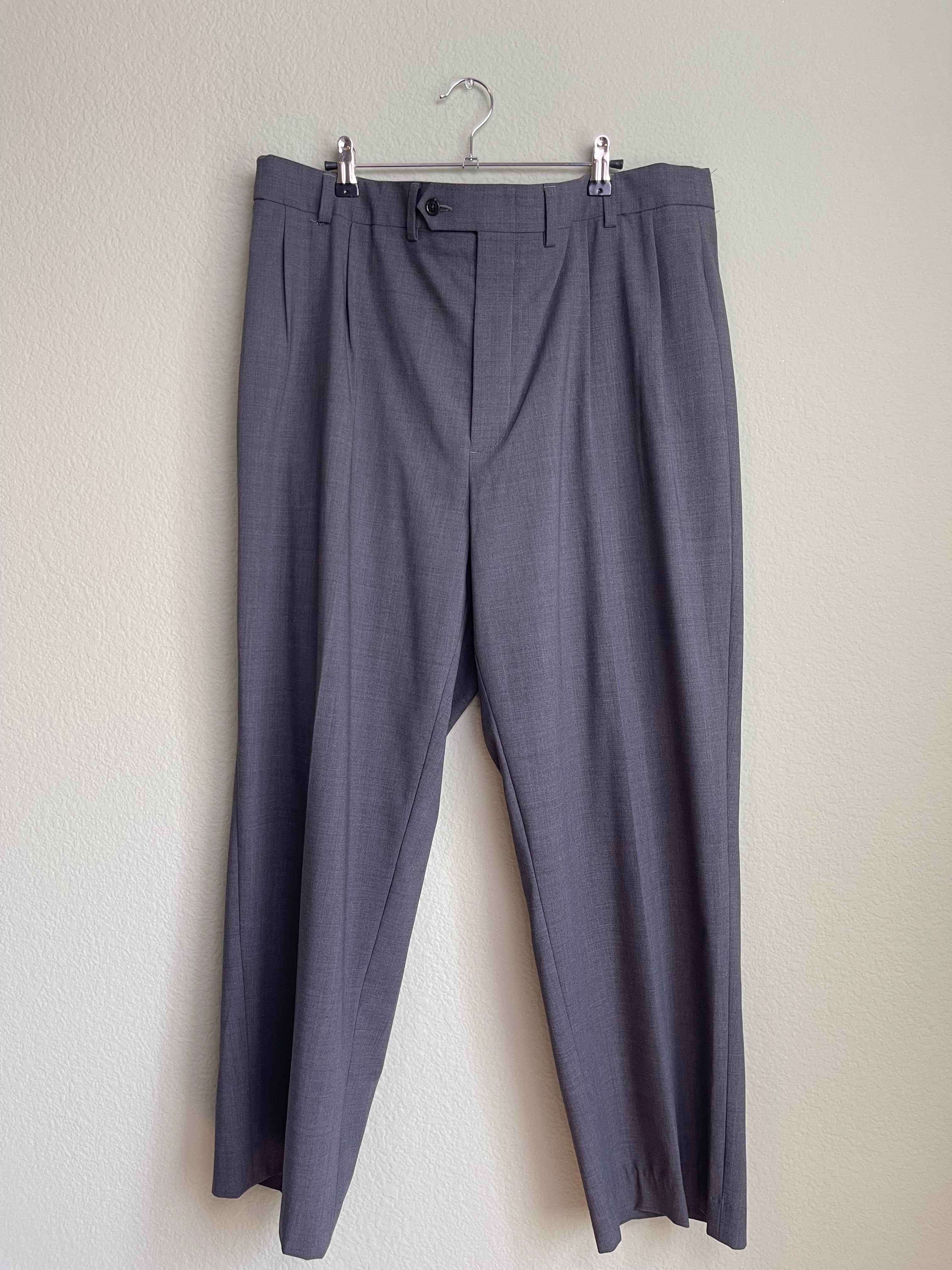 Timless Pleated Gray "Menswear" Trouser Pant sz 16