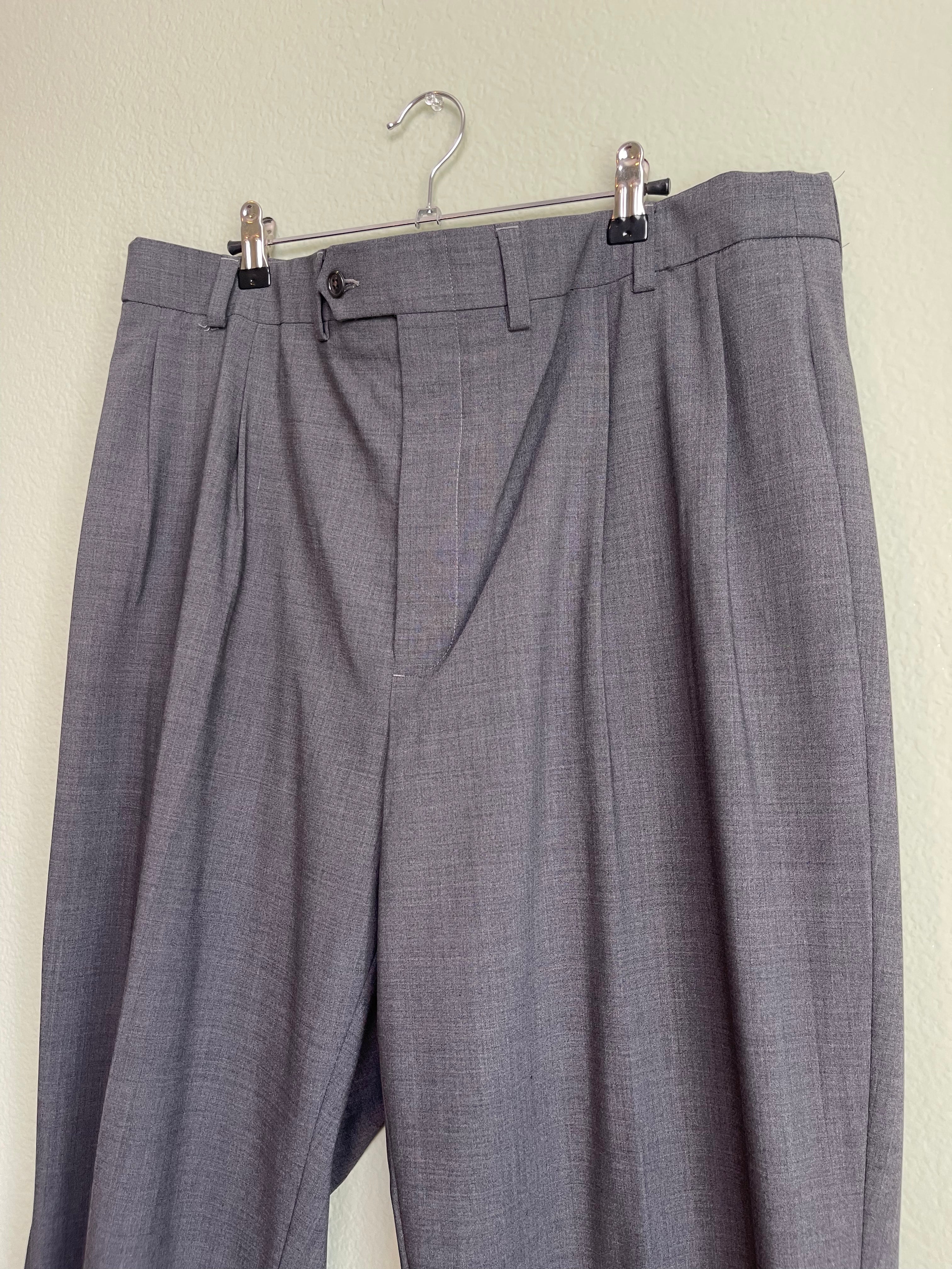 Timless Pleated Gray "Menswear" Trouser Pant sz 16
