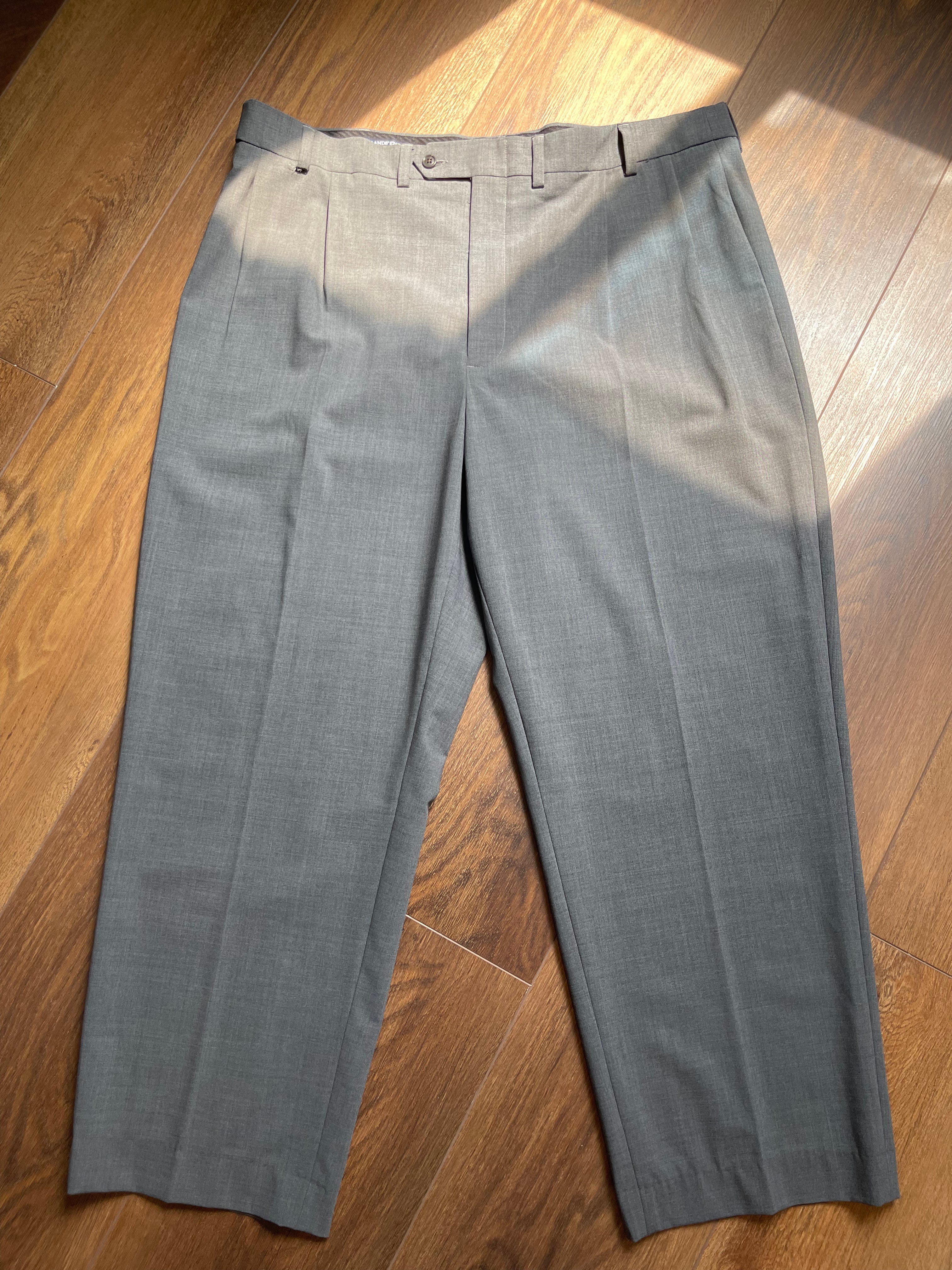 Timless Pleated Gray "Menswear" Trouser Pant sz 16