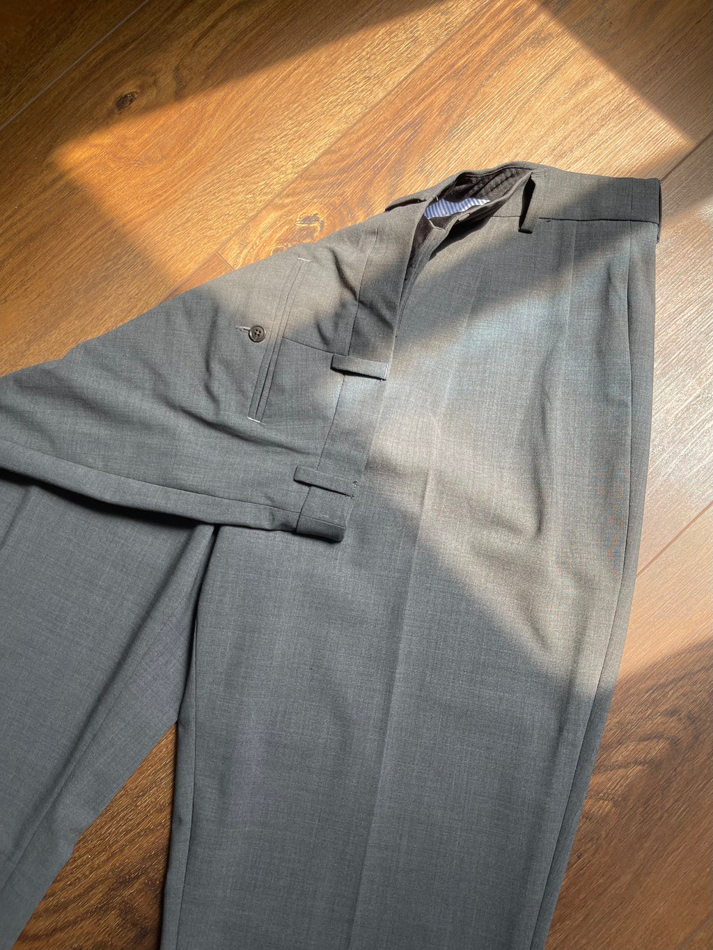 Timless Pleated Gray "Menswear" Trouser Pant sz 16