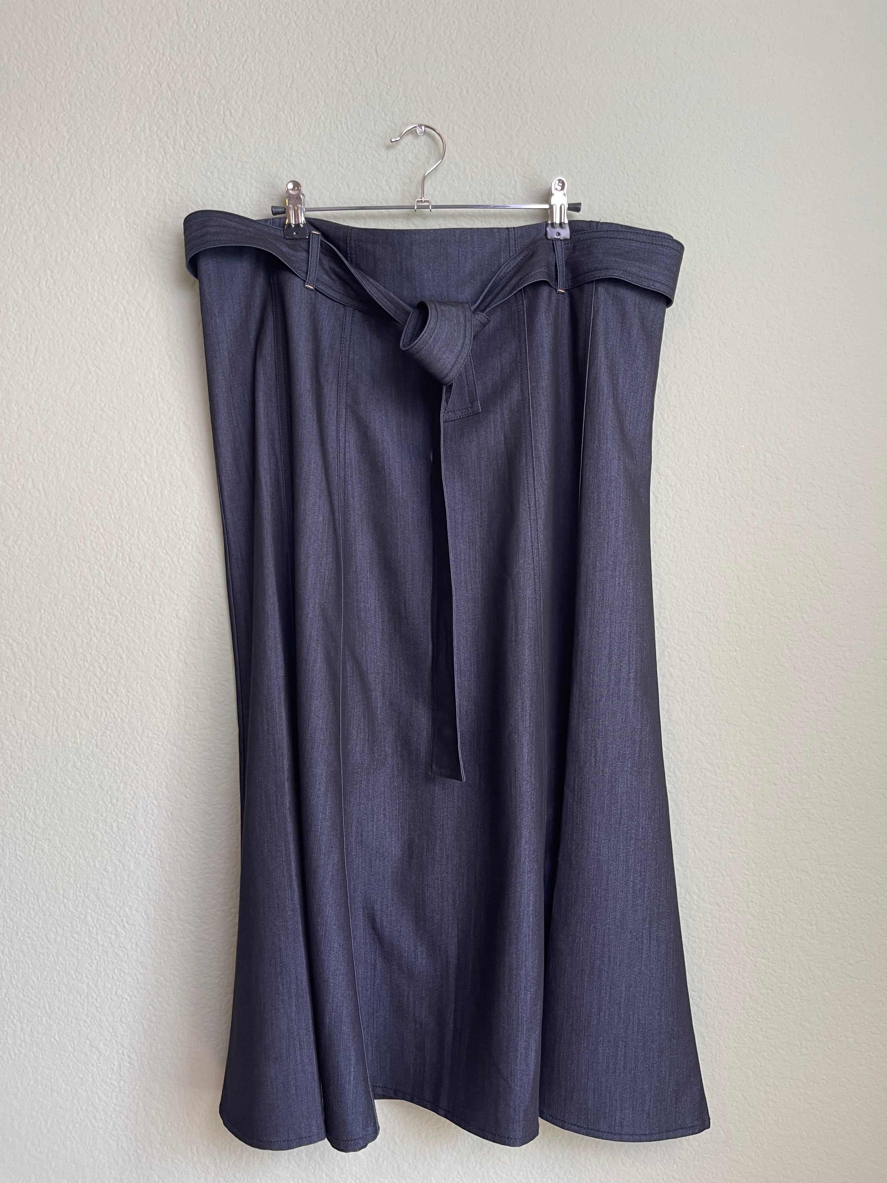 Chic Chambray Midi Skirt sz 16