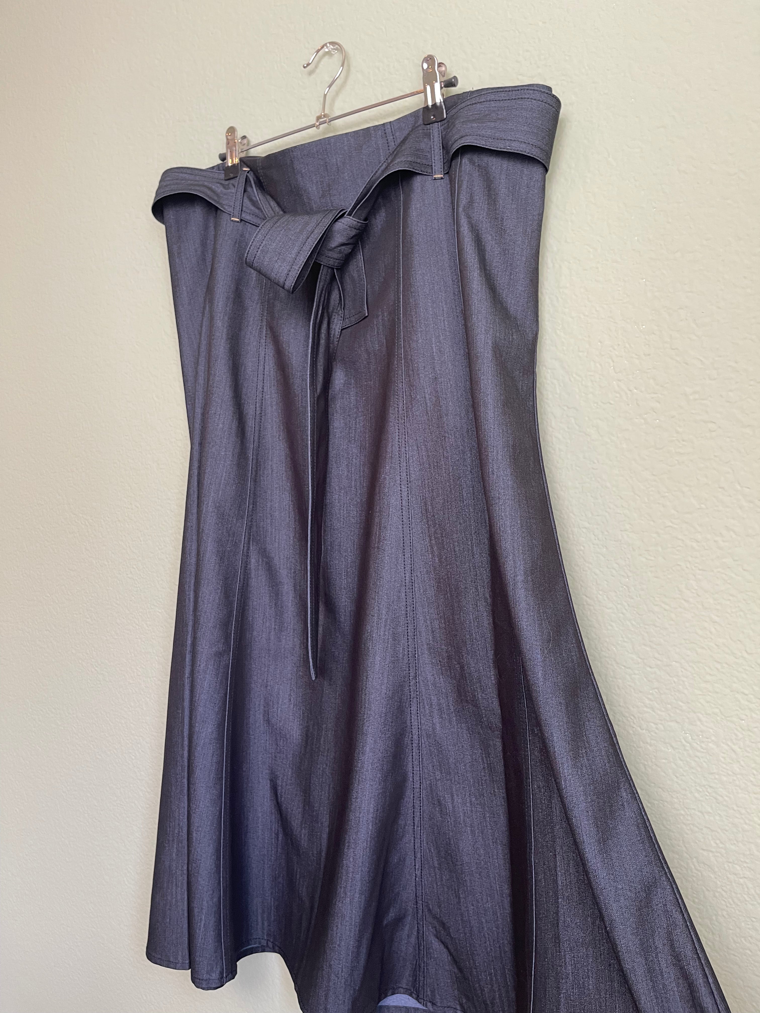 Chic Chambray Midi Skirt sz 16