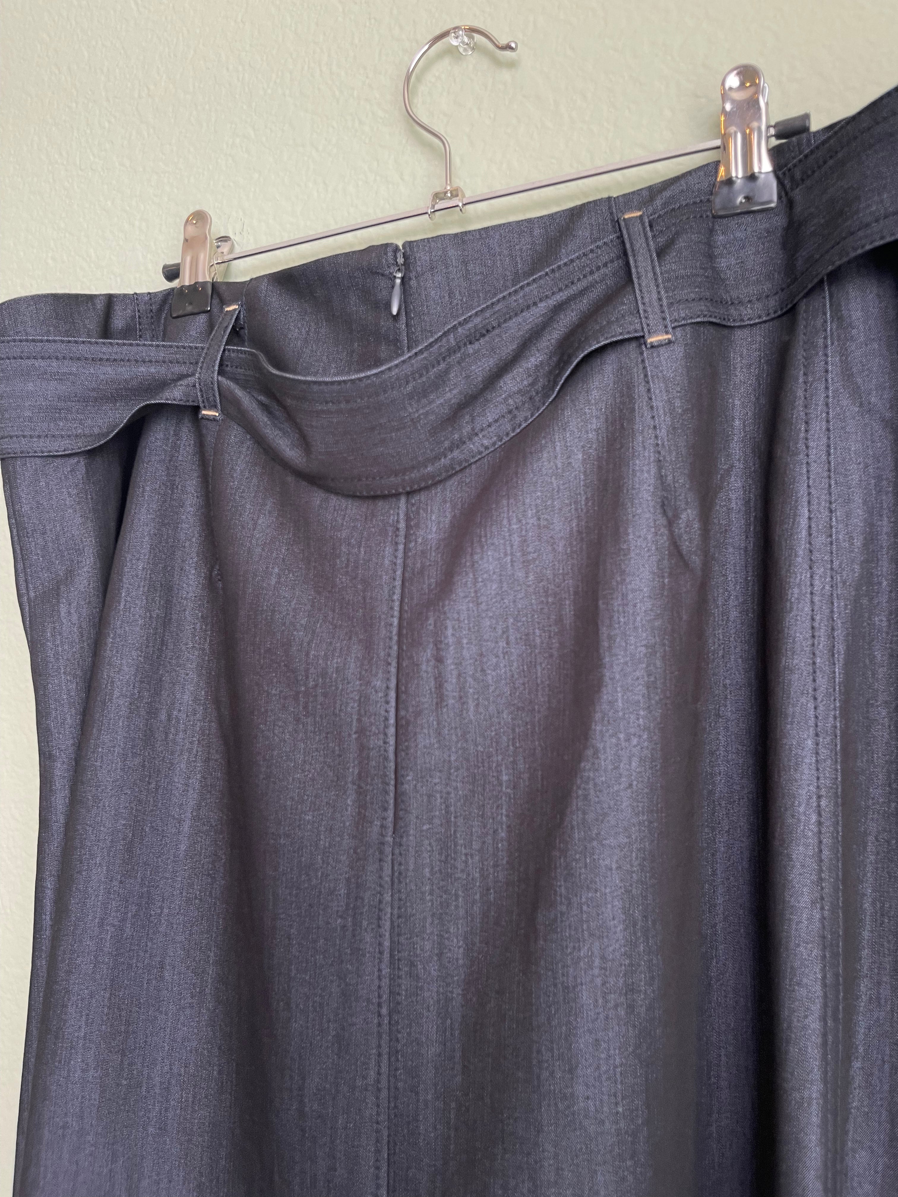 Chic Chambray Midi Skirt sz 16