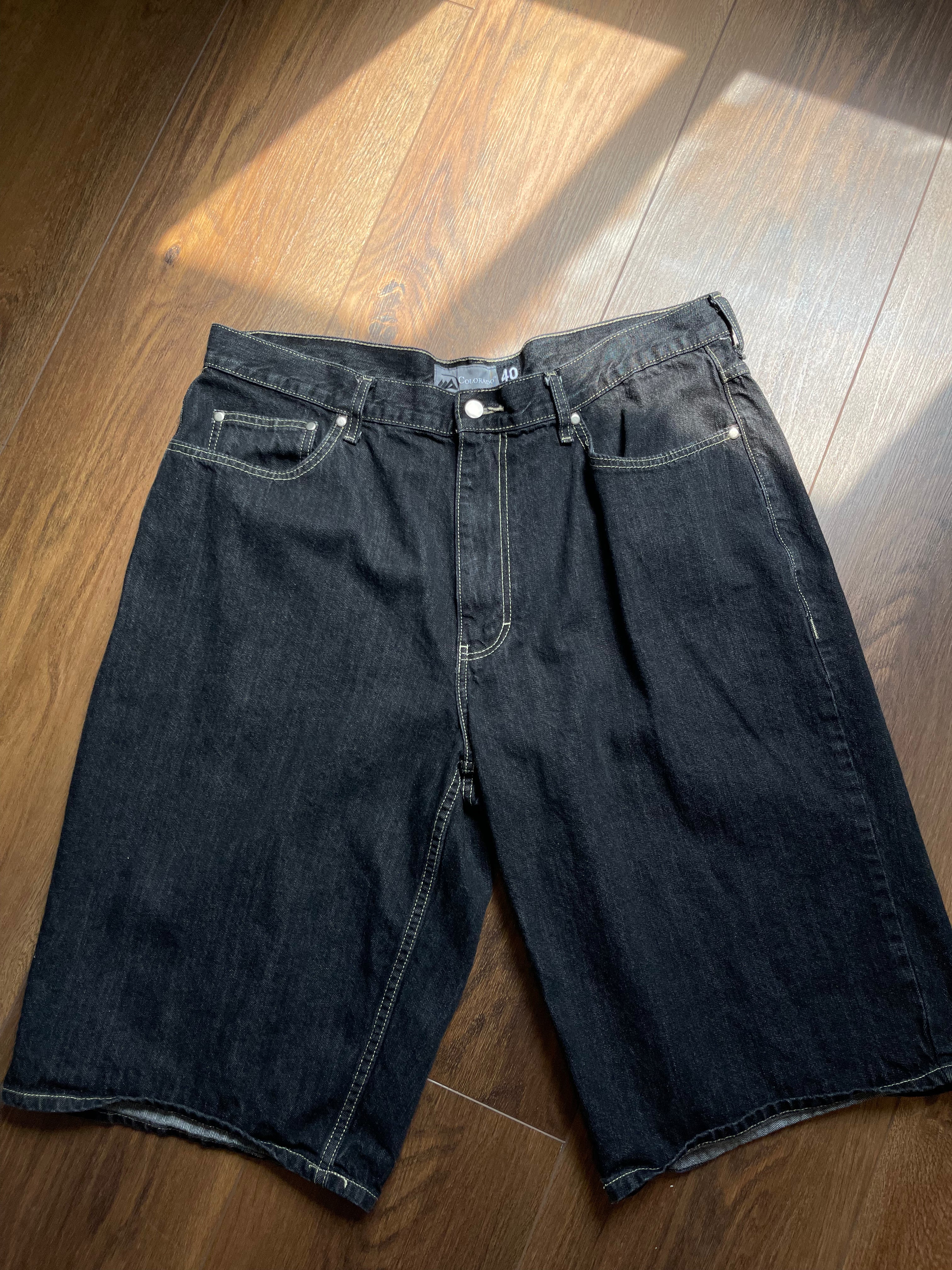Vintage Baggy Fit "Menswear" Denim Short sz 16