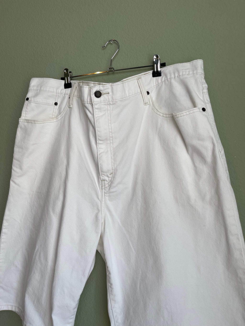 Levi 569 Classic Straight White Denim Short sz 18-20