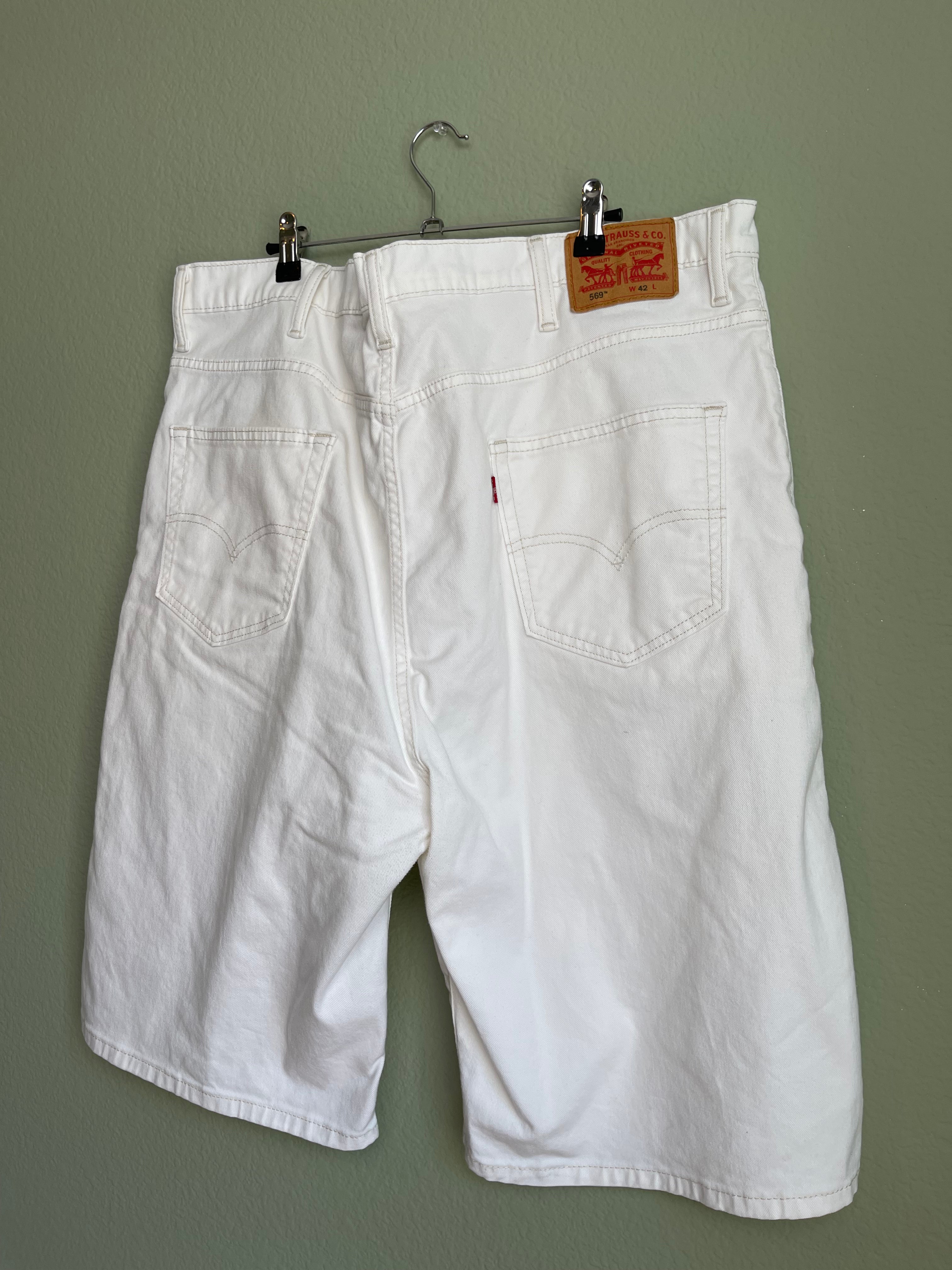 Levi 569 Classic Straight White Denim Short sz 18-20