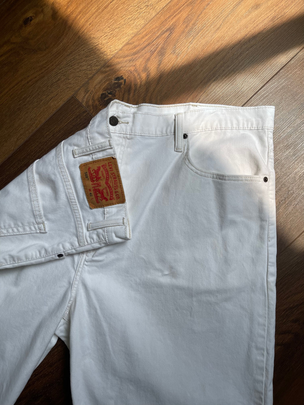 Levi 569 Classic Straight White Denim Short sz 18-20