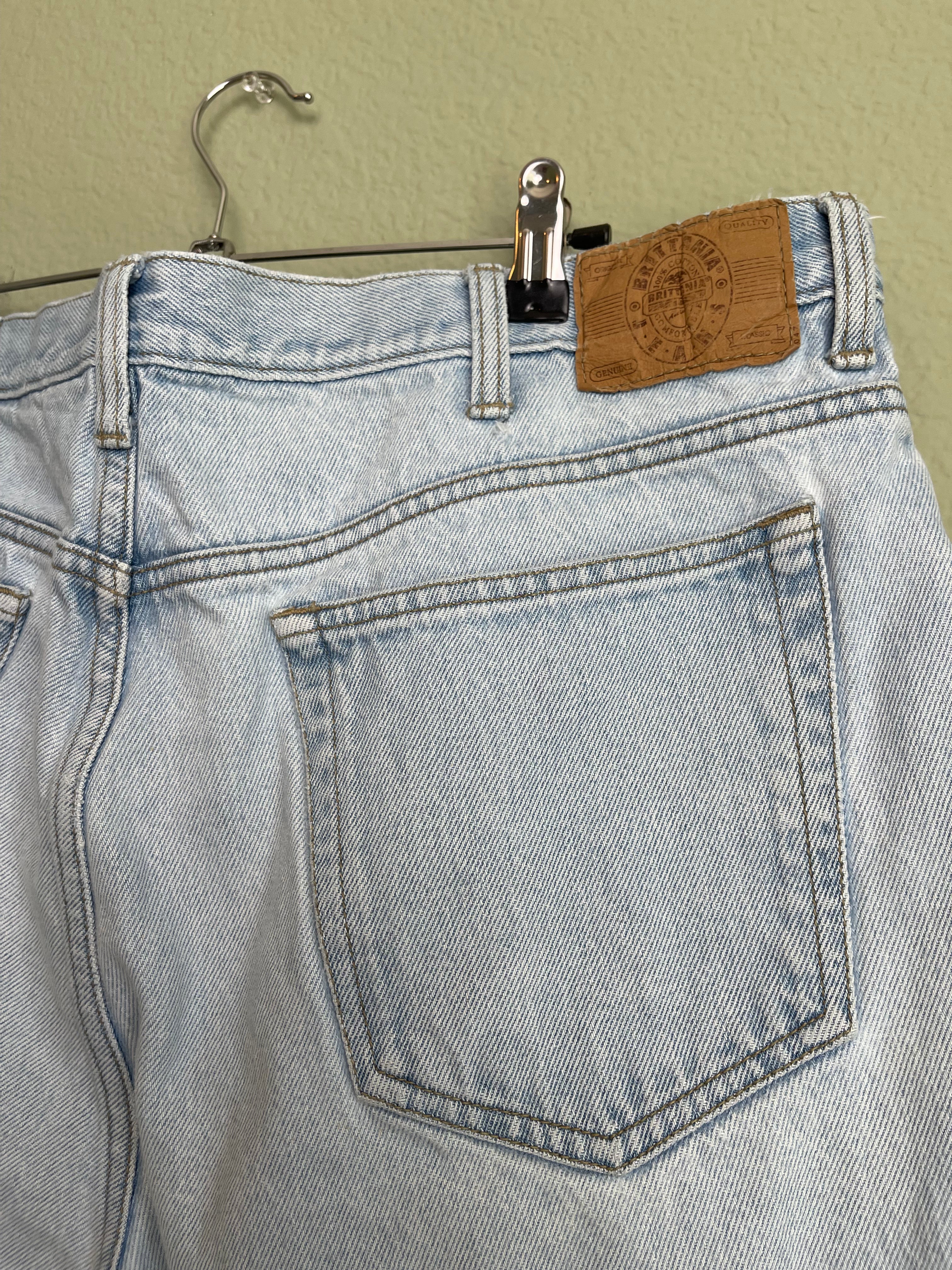 Vintage Brittania Light Wash Denim Short sz 14