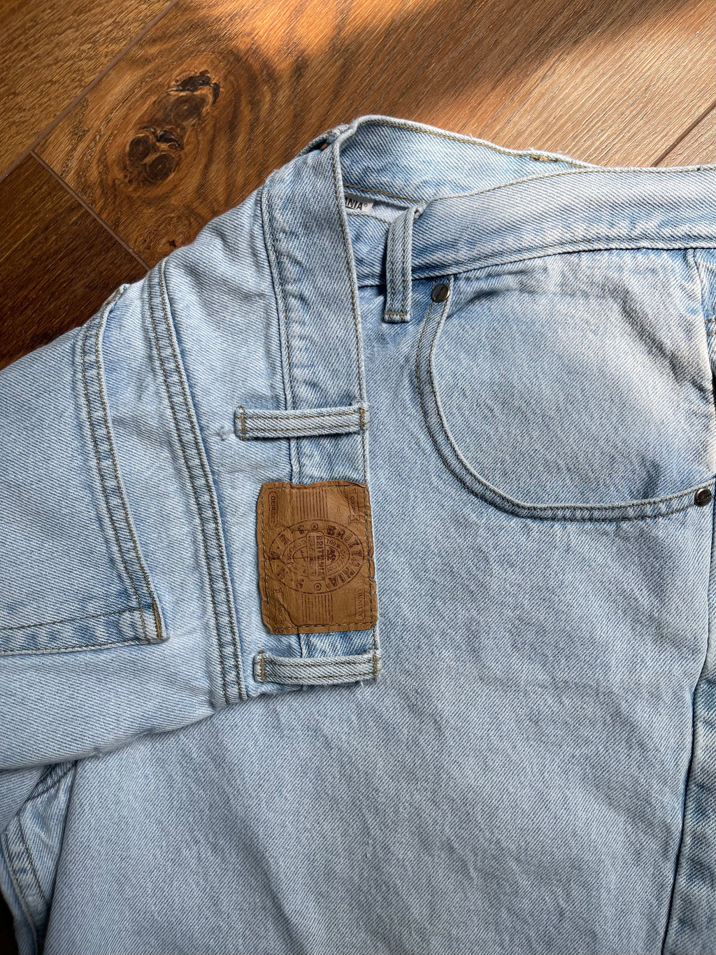 Vintage Brittania Light Wash Denim Short sz 14