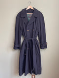 Vintage Newport Harbor Black Nylon Trench sz 1X-2X