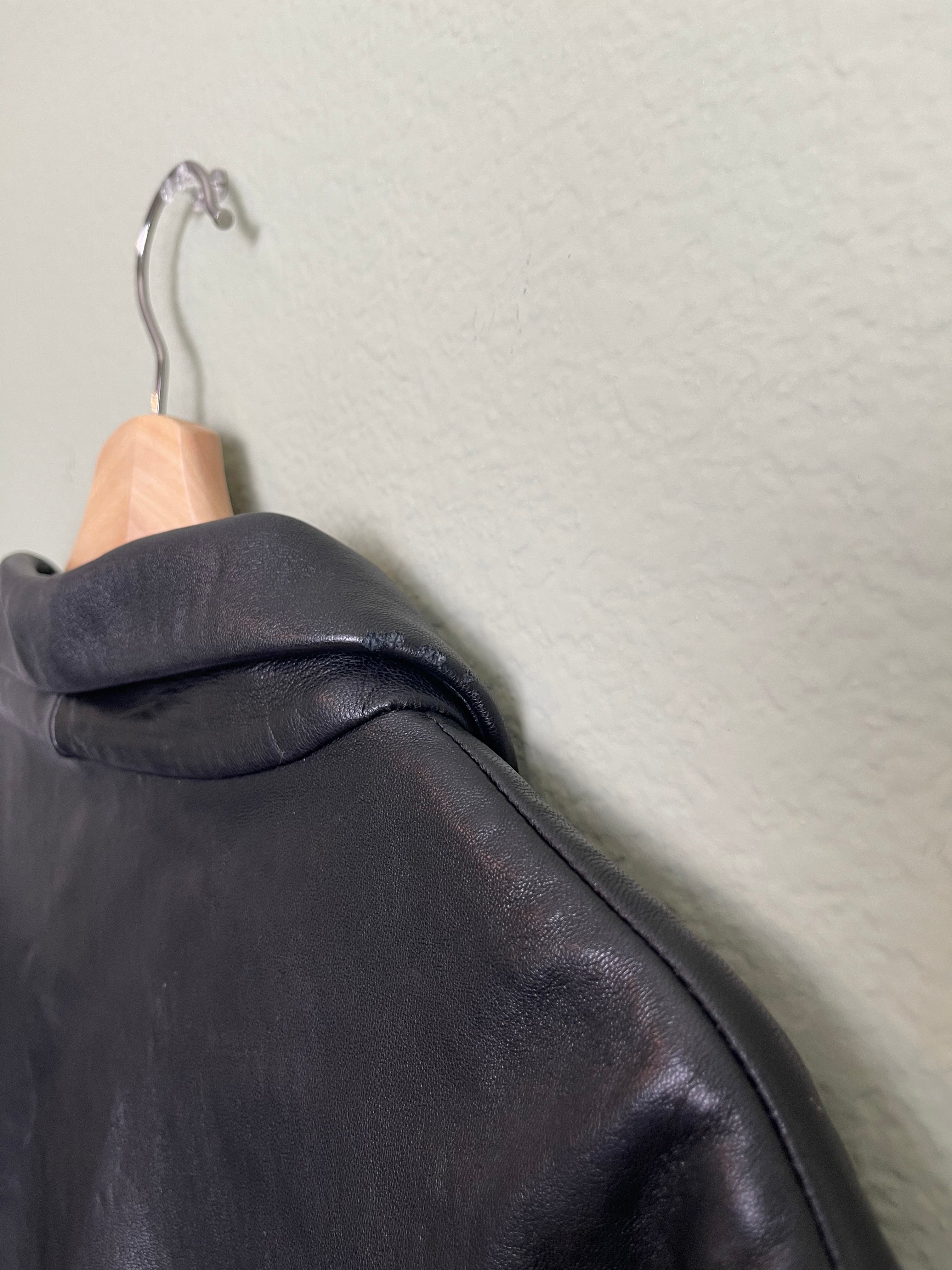 Vintage Jones New York Black Women's Leather Jacket sz xl-2xl