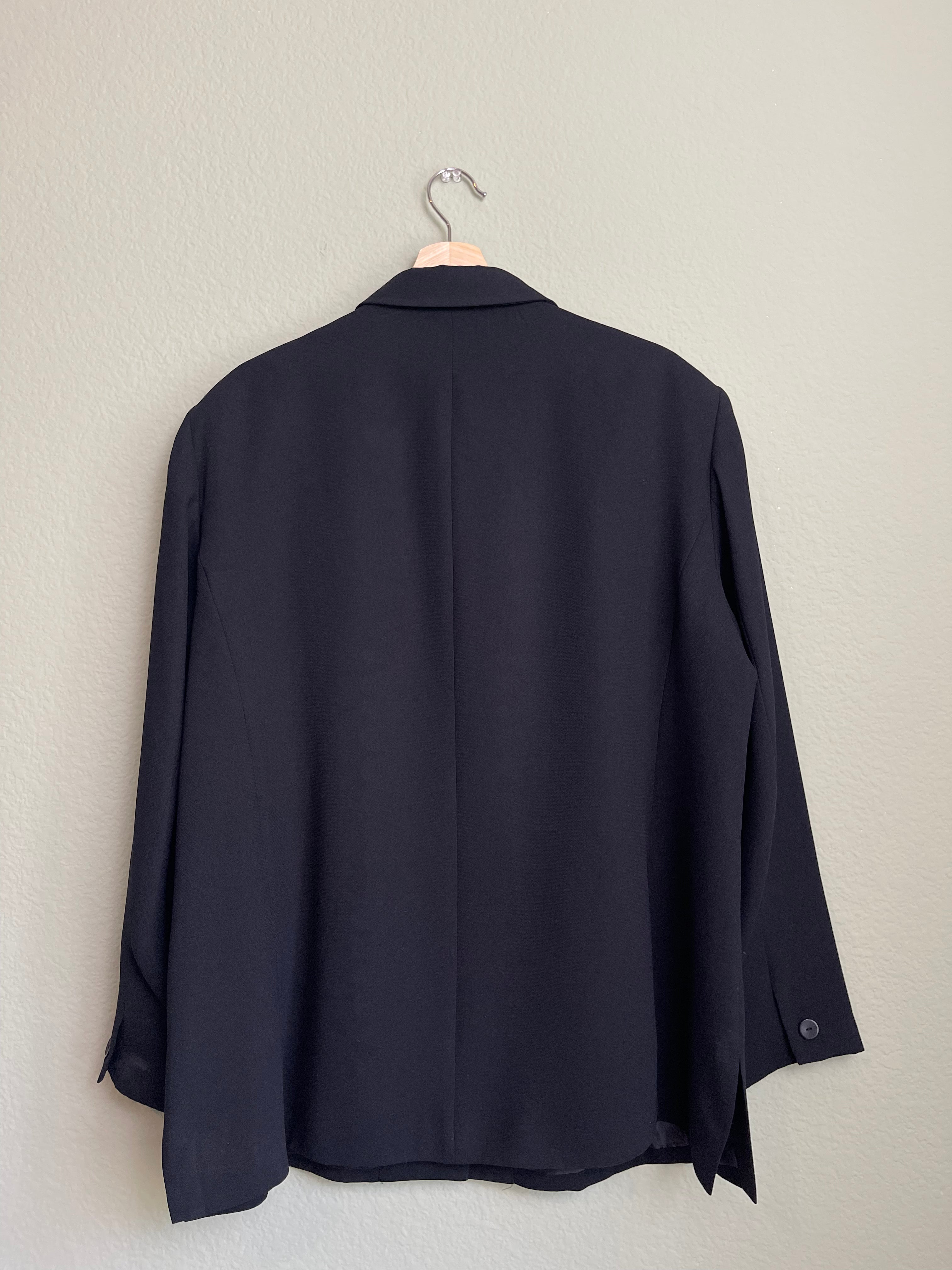 Vintage Collared Button Front Black Jacket sz 18