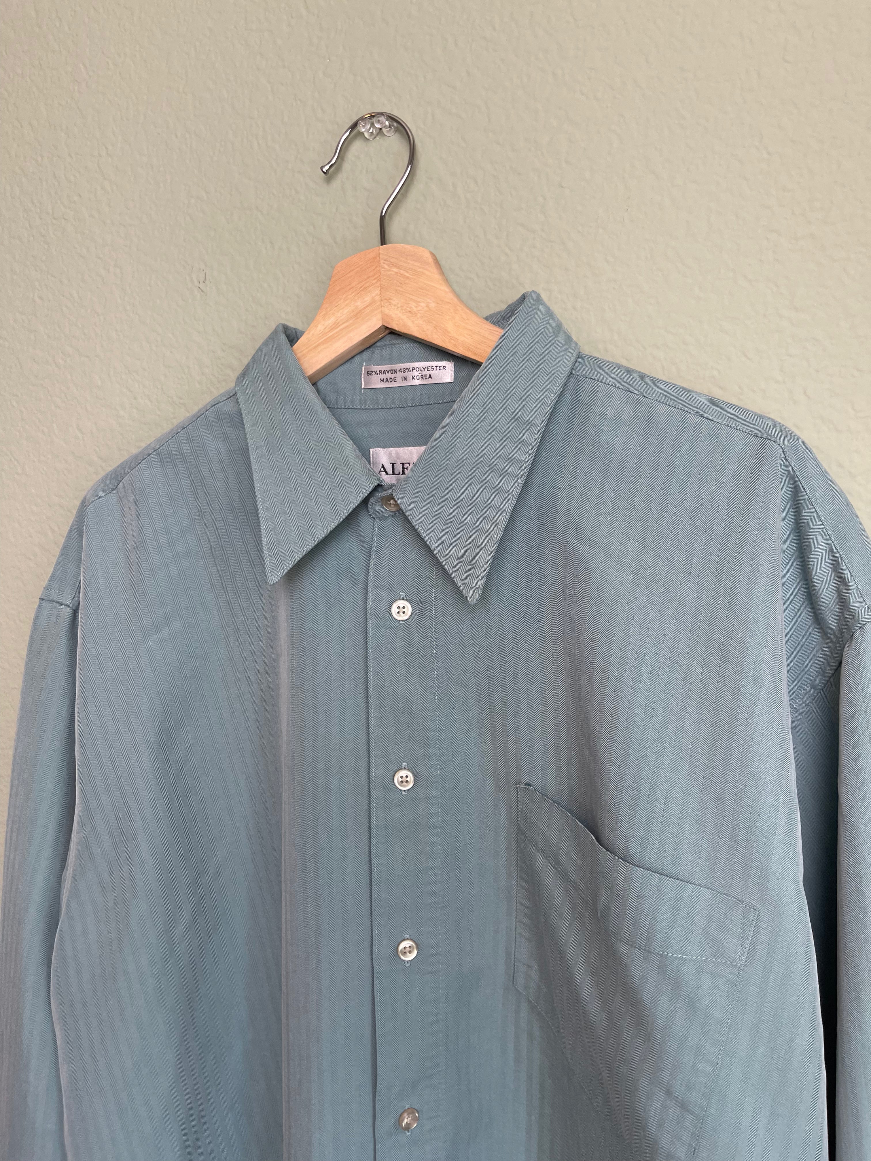 Retro Alfani "Menswear" Flow Button Down sz xl