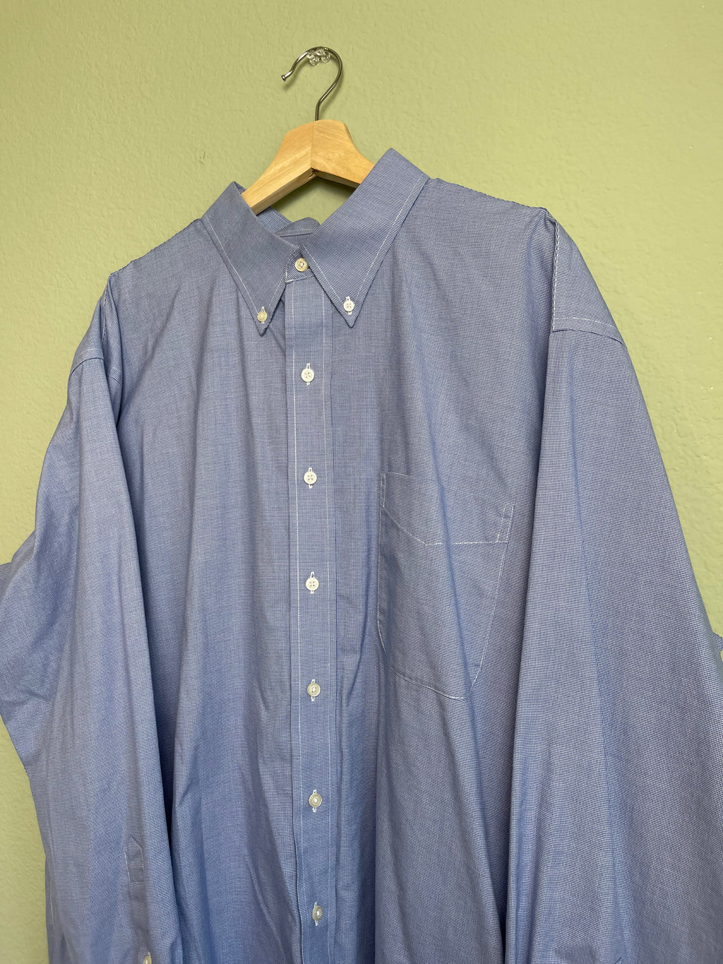 Chic Blue "Menswear" Button Down sz 1x-4x