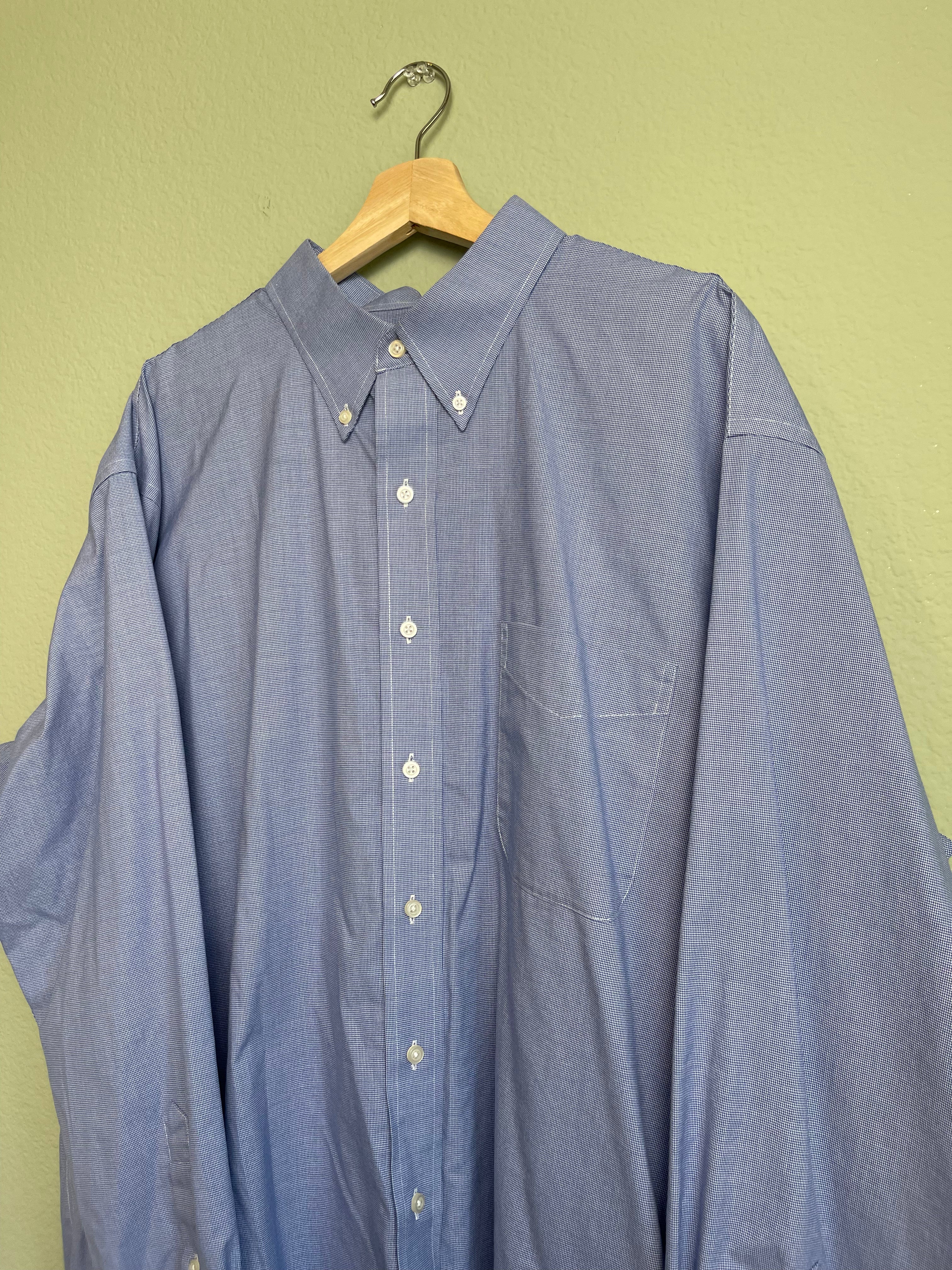 Chic Blue "Menswear" Button Down sz 1x-4x