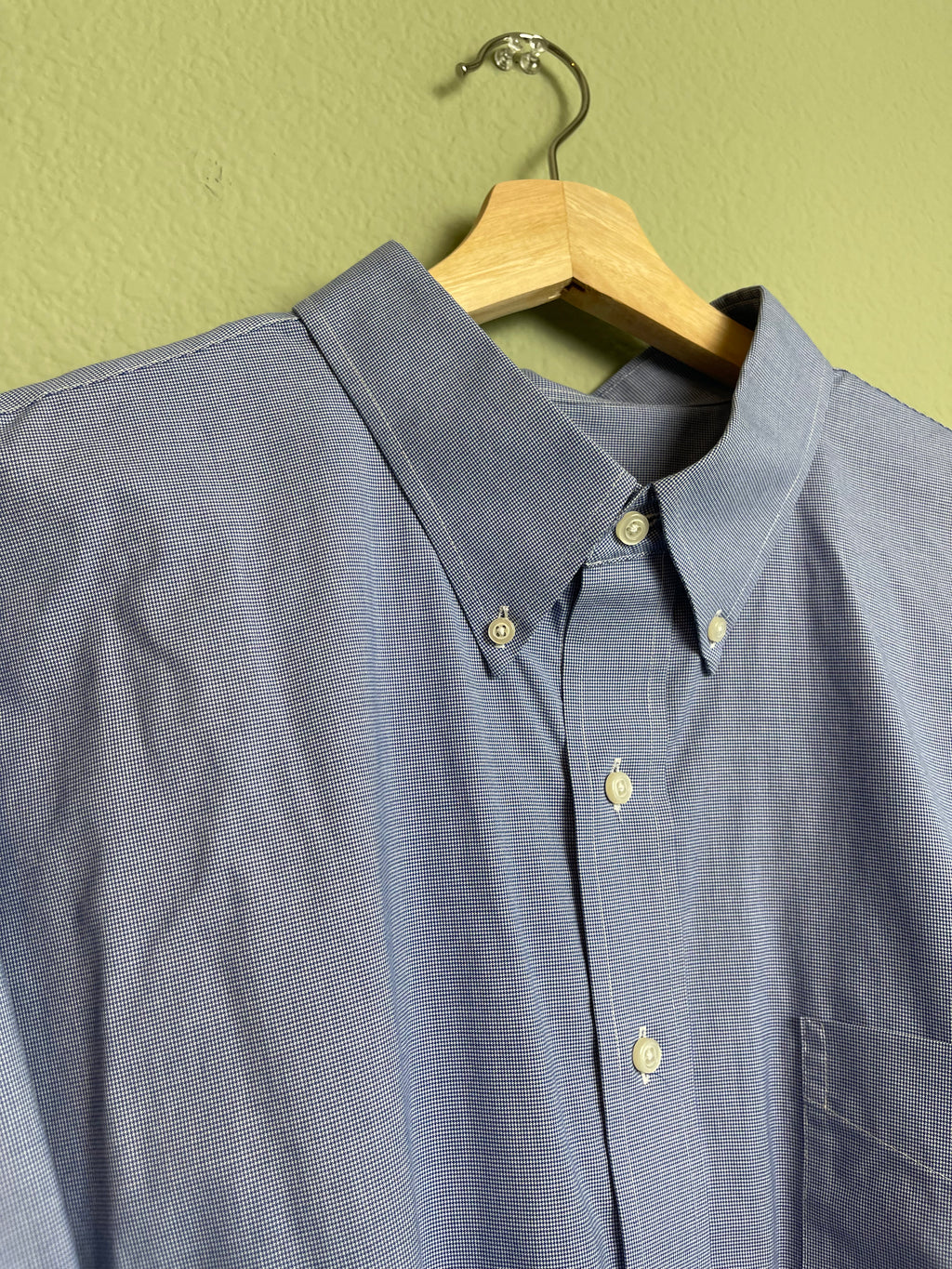 Chic Blue "Menswear" Button Down sz 1x-4x